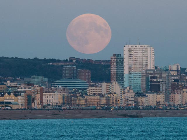 The Supermoon is also coinciding with a 'Blood Moon', when the satellite turns red