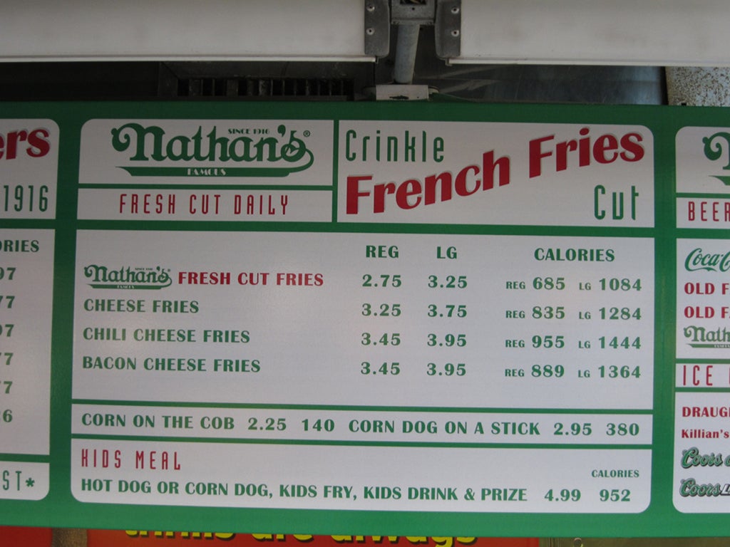 In the US, the Food and Drug Administration will require large chain restaurants to list calorie content on food menus in 2016