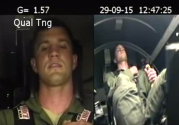 The trainee encountered high G-forces.