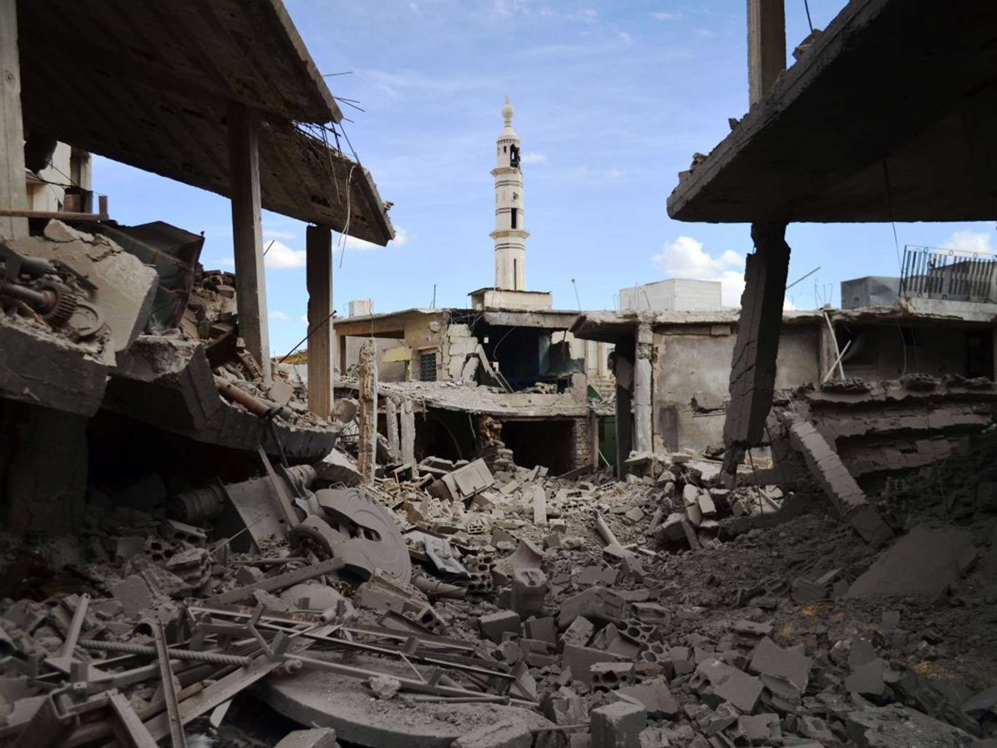 Talbisseh is one of the locations hit by Russian planes