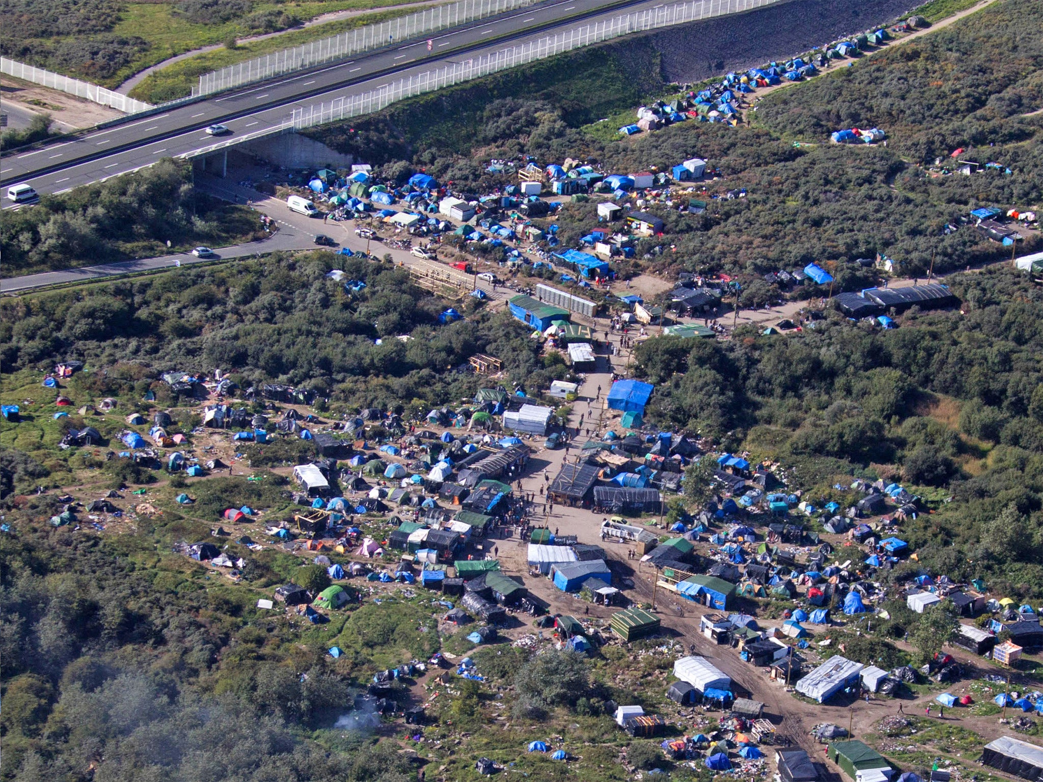 Where the streets have no name: an aerial view of the Jungle camp