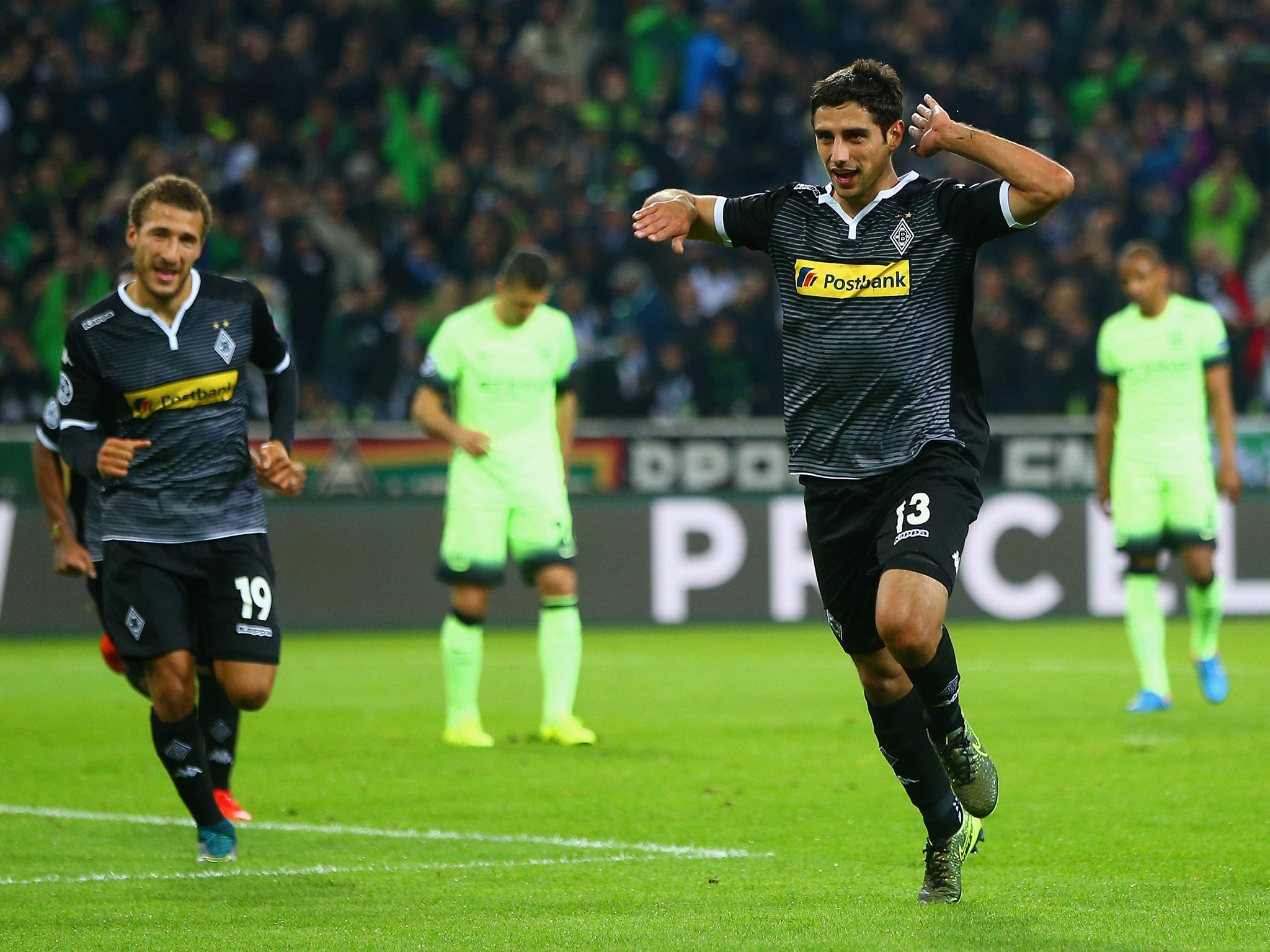 Lars Stindl celebrates his opening goal