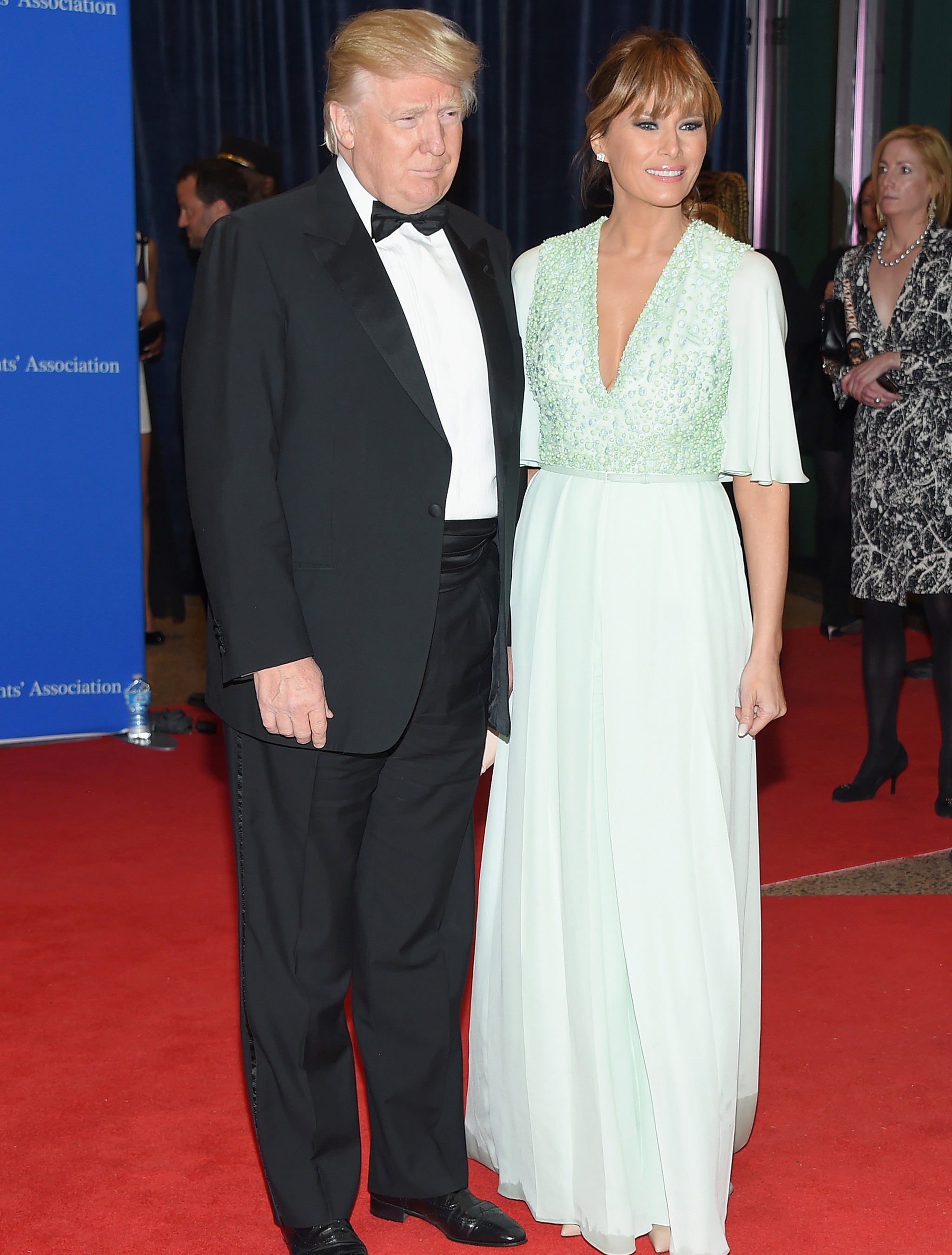 Donald Trump and Melania Trump attend the 101st Annual White House Correspondents' Association Dinner at the Washington Hilton on April 25, 2015