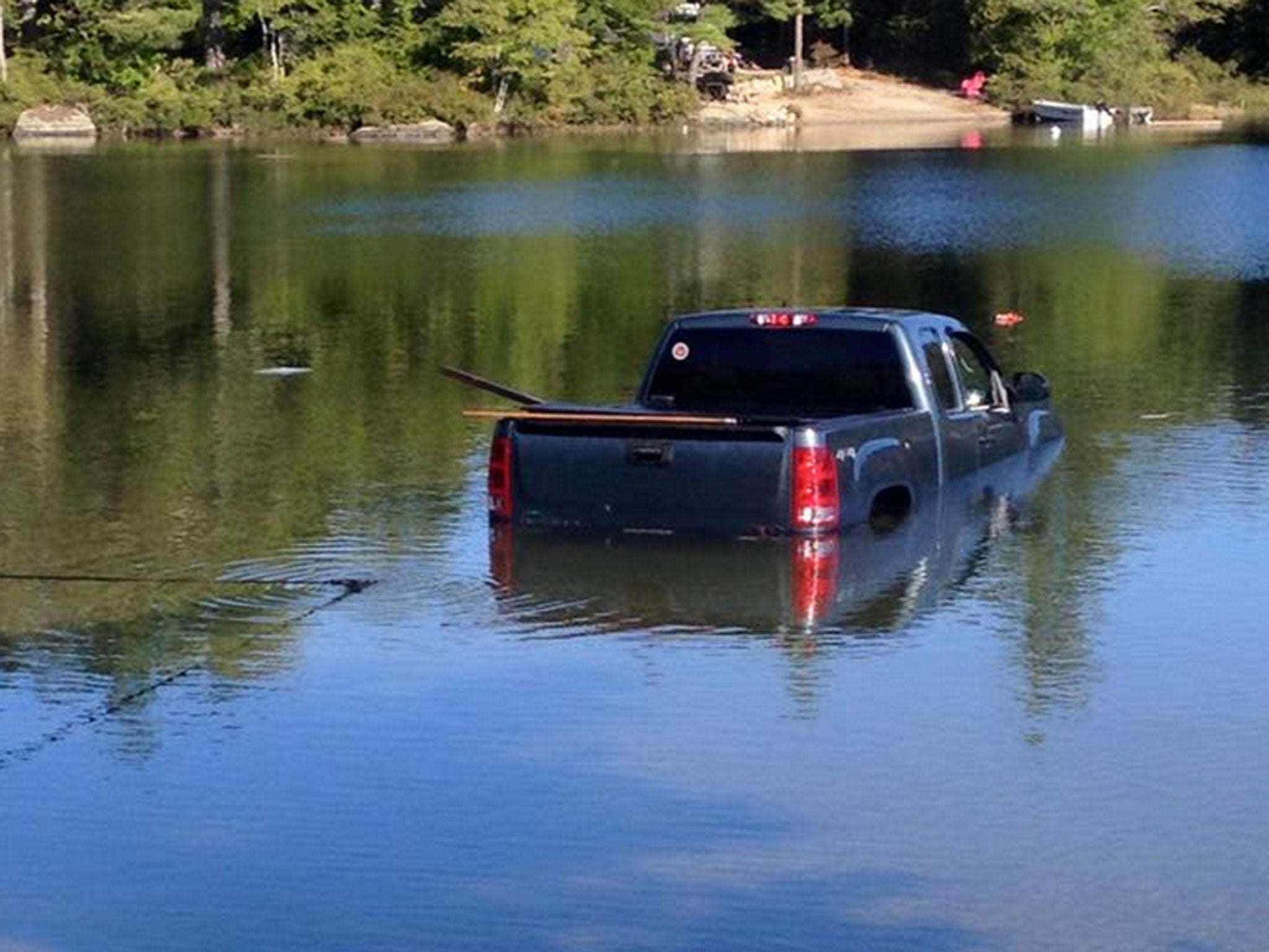 Ellsworth Police Department said "a dog took a truck for a wild ride"