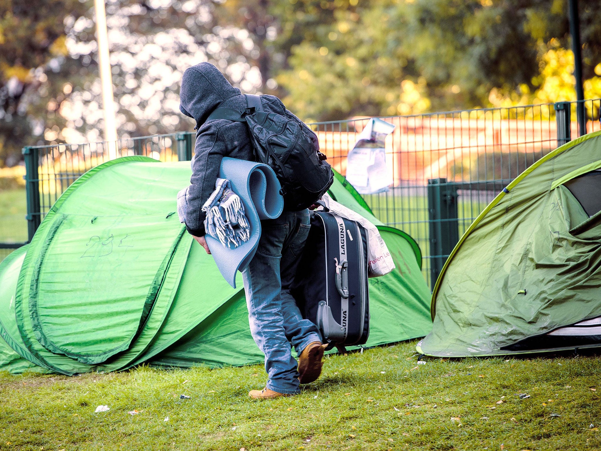 Maximilien Park camp is being cleared