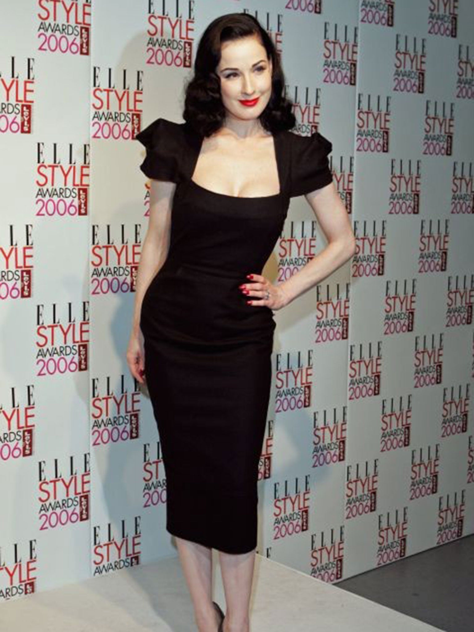 Dita Von Teese wearing the ‘Galaxy’ dress in 2006 (Getty)