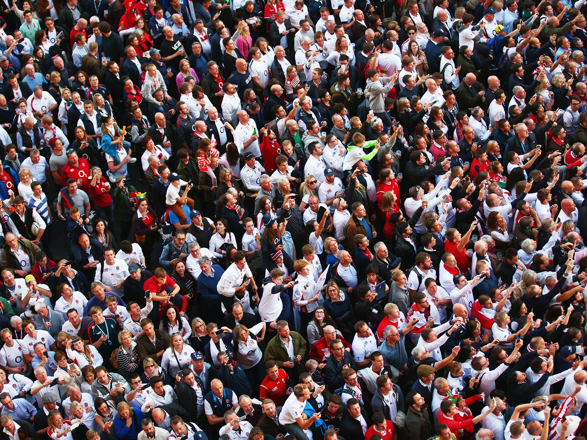 England fans at Twickenham