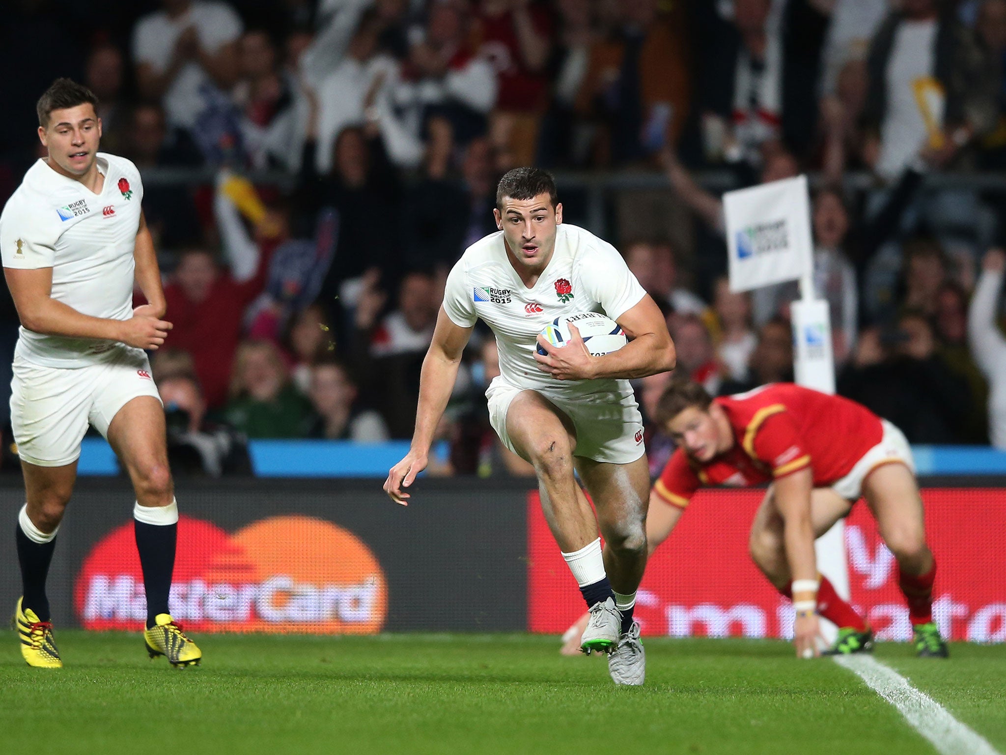 May scored against Wales in the infamous 2015 Rugby World Cup defeat (Getty)