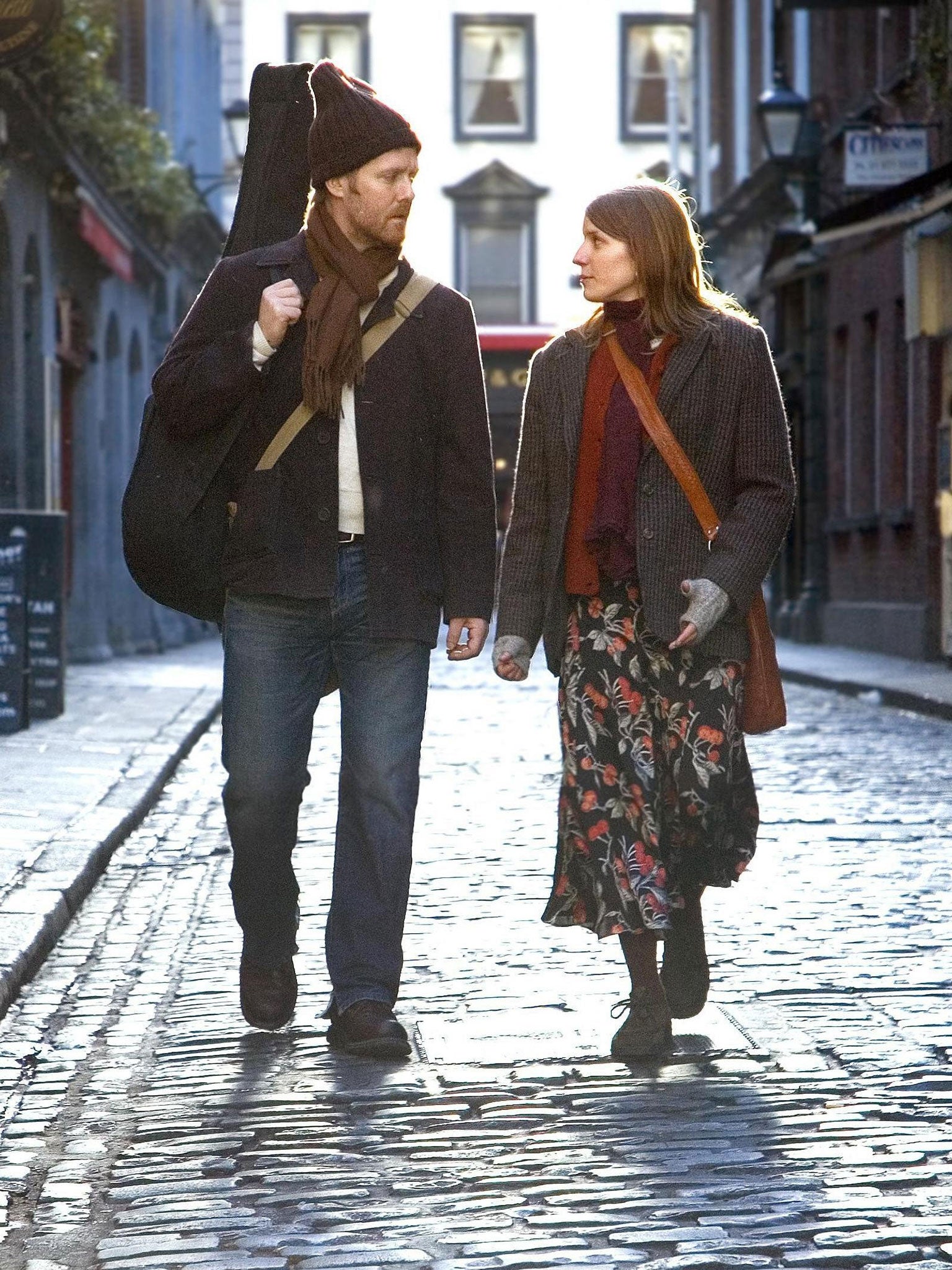 Hansard with Marketa Irglova in ‘Once', a tale of two buskers in Dublin falling in love (EPA)