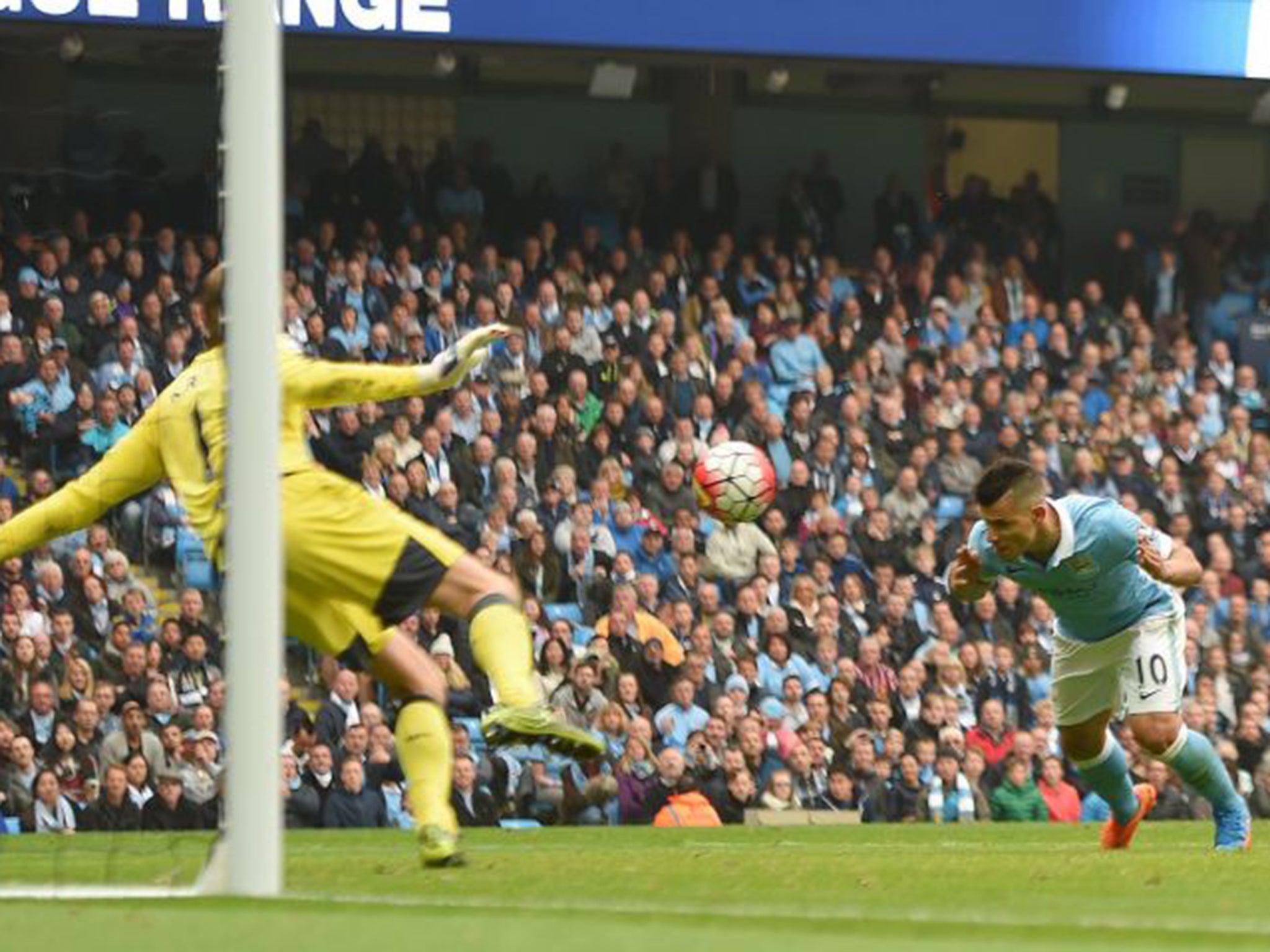 Aguero's fifth came in the 62nd minute, just 20minutes after his first