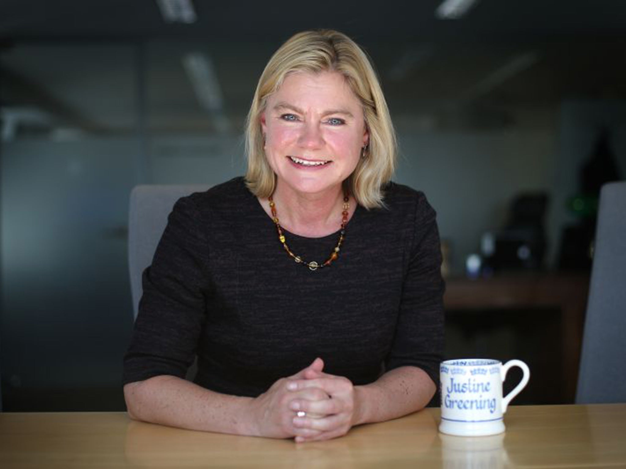 October 2, 2015. Secretary of State for International Development Justine Greening in her office in Whitehall.