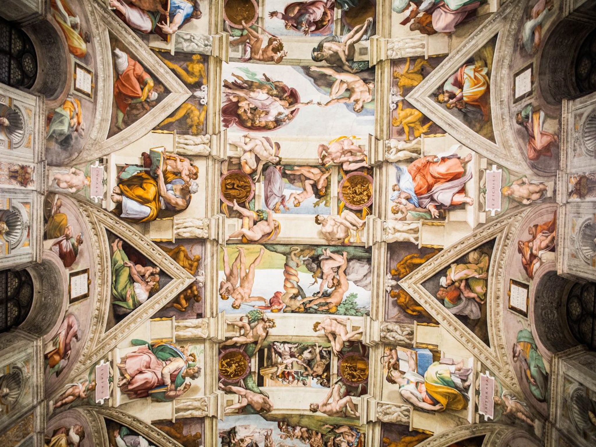 The album was recorded in the Sistine Chapel at night, after the crowds had gone