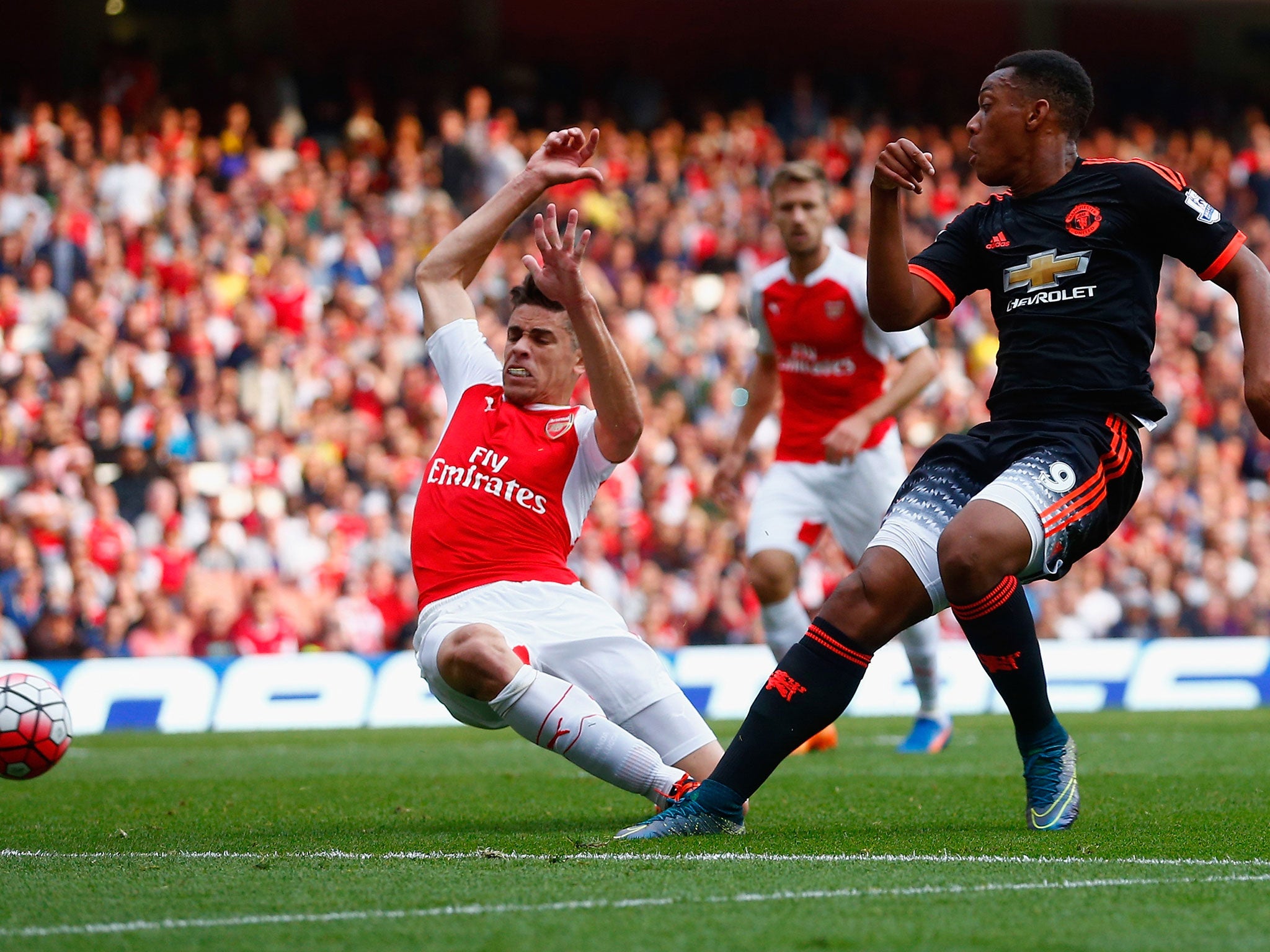 Gabriel provided further evidence that Wenger has three very capable defenders in his squad, and three who compliment each other well. This was a tough-tackling display from the Brazilian, never giving Martial or Rooney a moment to settle.