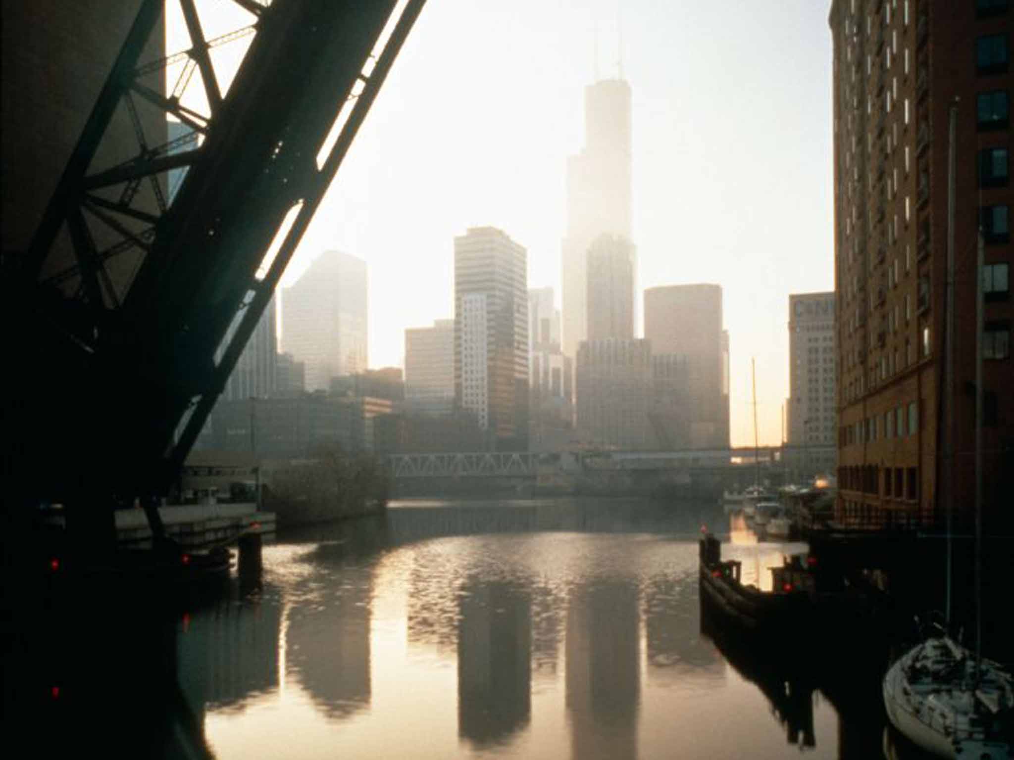 Looking up: Chicago cityscape