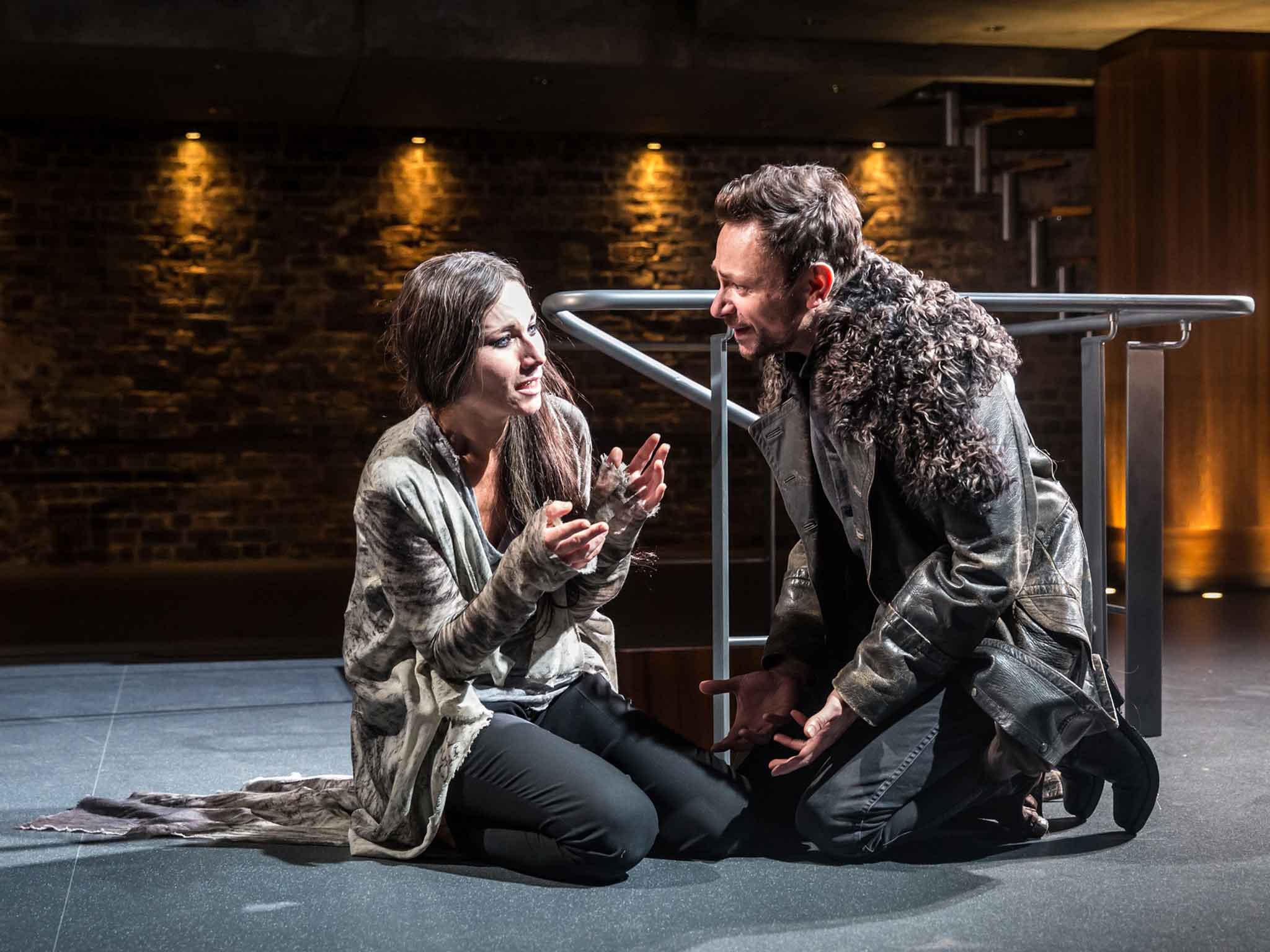 Kate Fleetwood and Justin Salinger in 'Medea'