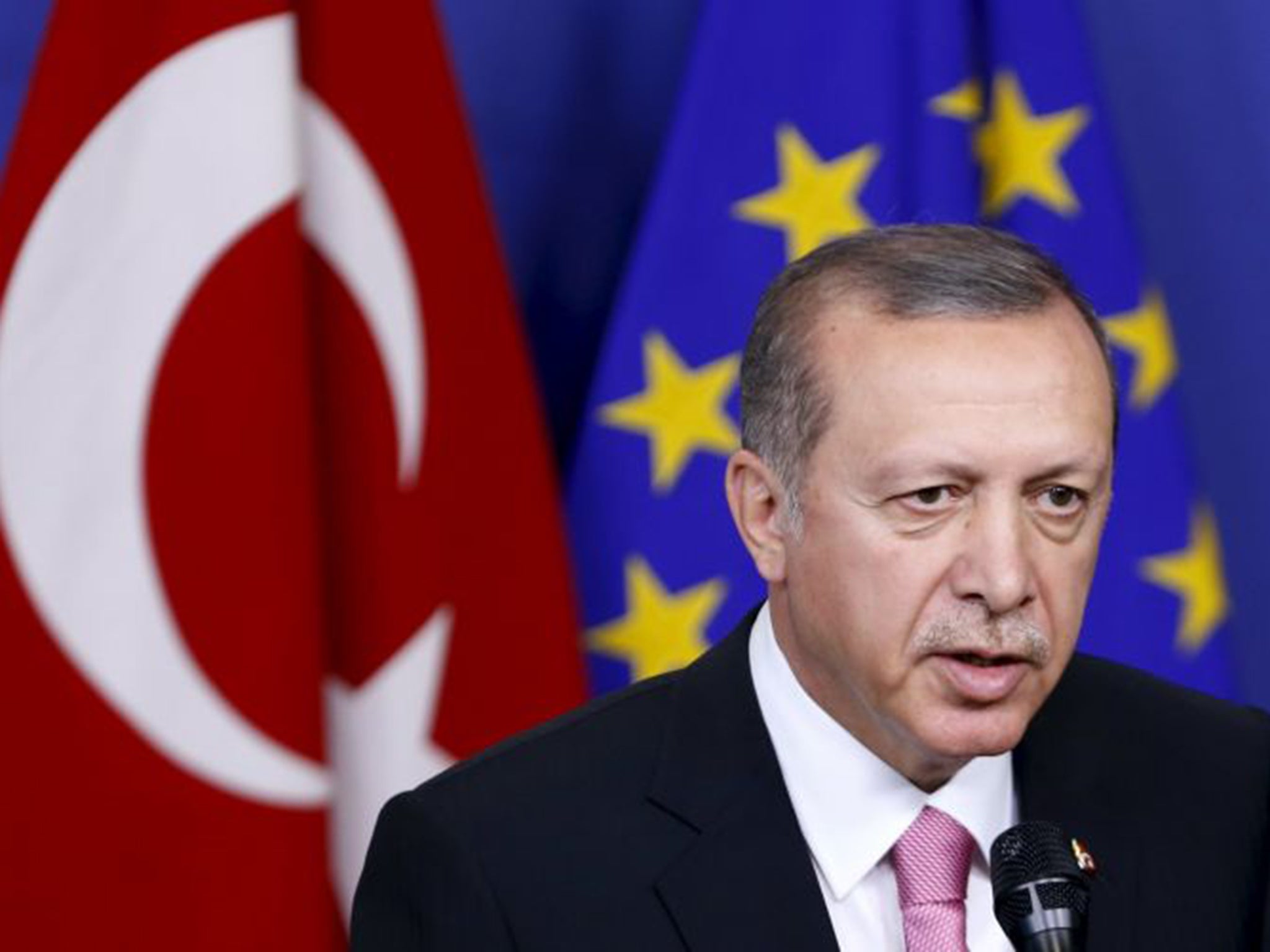 Turkey’s President Tayyip Erdogan has demanded the EU’s support for a ‘safe zone’ in northern Syria