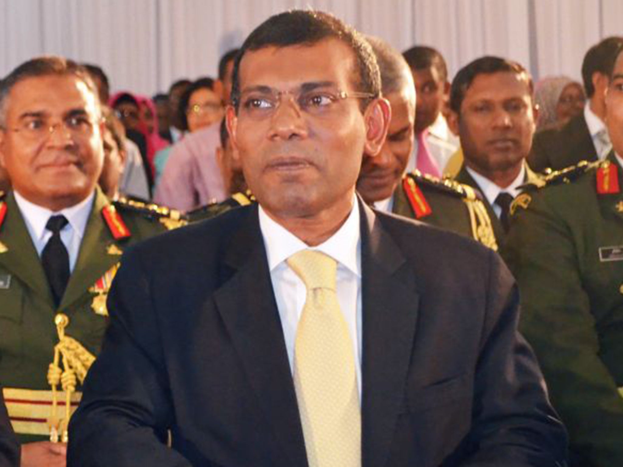 Mohamed Nasheed has served six months of a 13-year sentence after a court found him guilty of terrorism