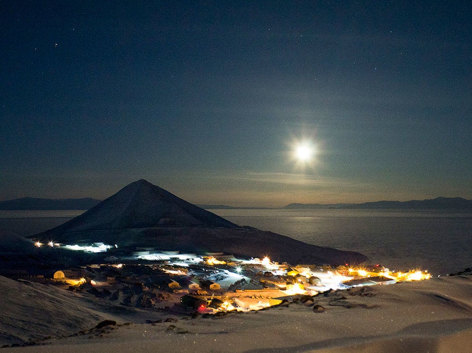 The McMurdo station in Antarctica