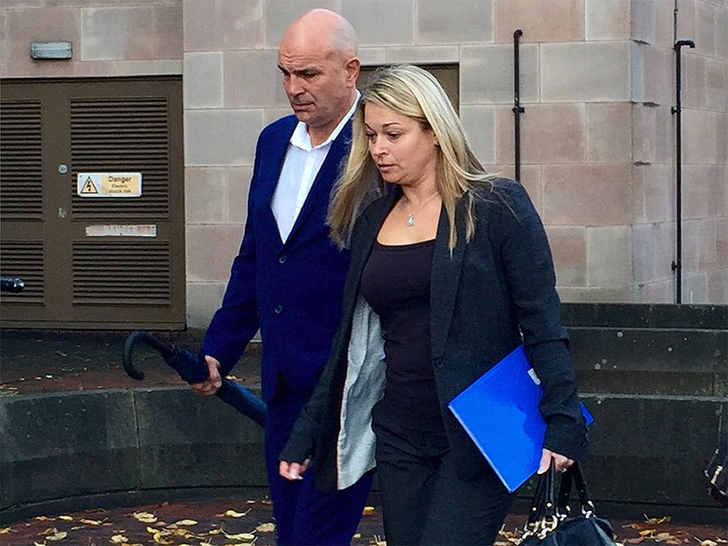 &#13;
Victor and Nicola Adcock, parents of Jack, outside Nottingham Crown Court &#13;