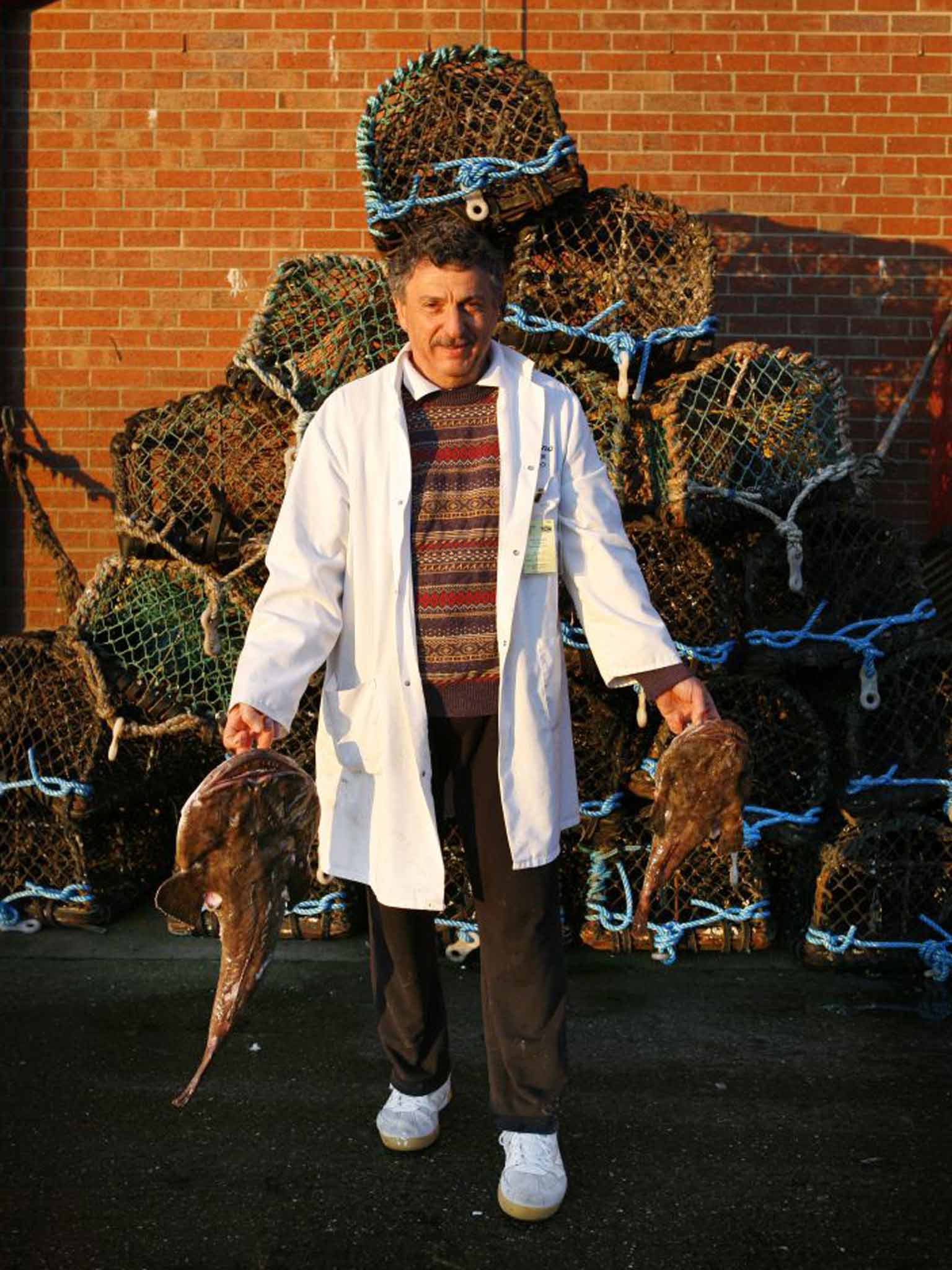 Alessio at the fish market