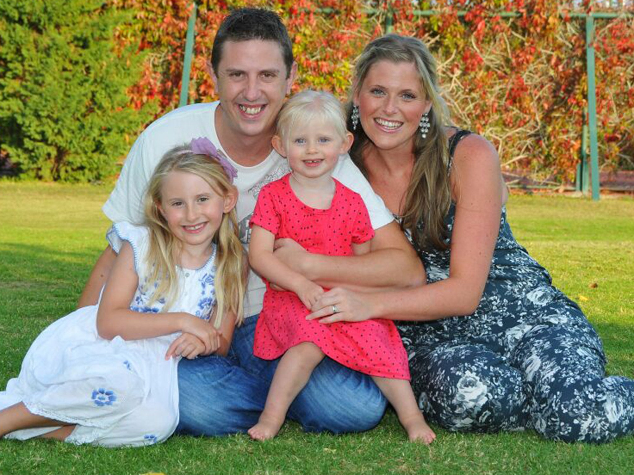 PC Dave Phillips with wife Jen and their two daughters, Abigail (left) and Sophie