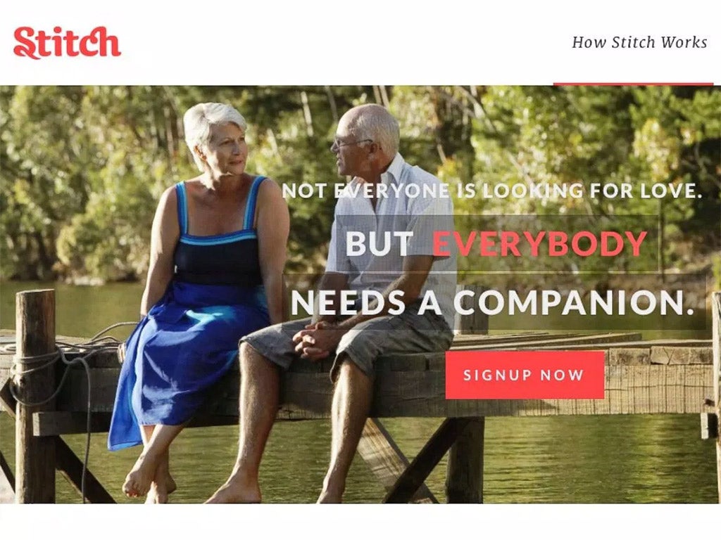 Stitch is an online dating service and smartphone app for the grey generation