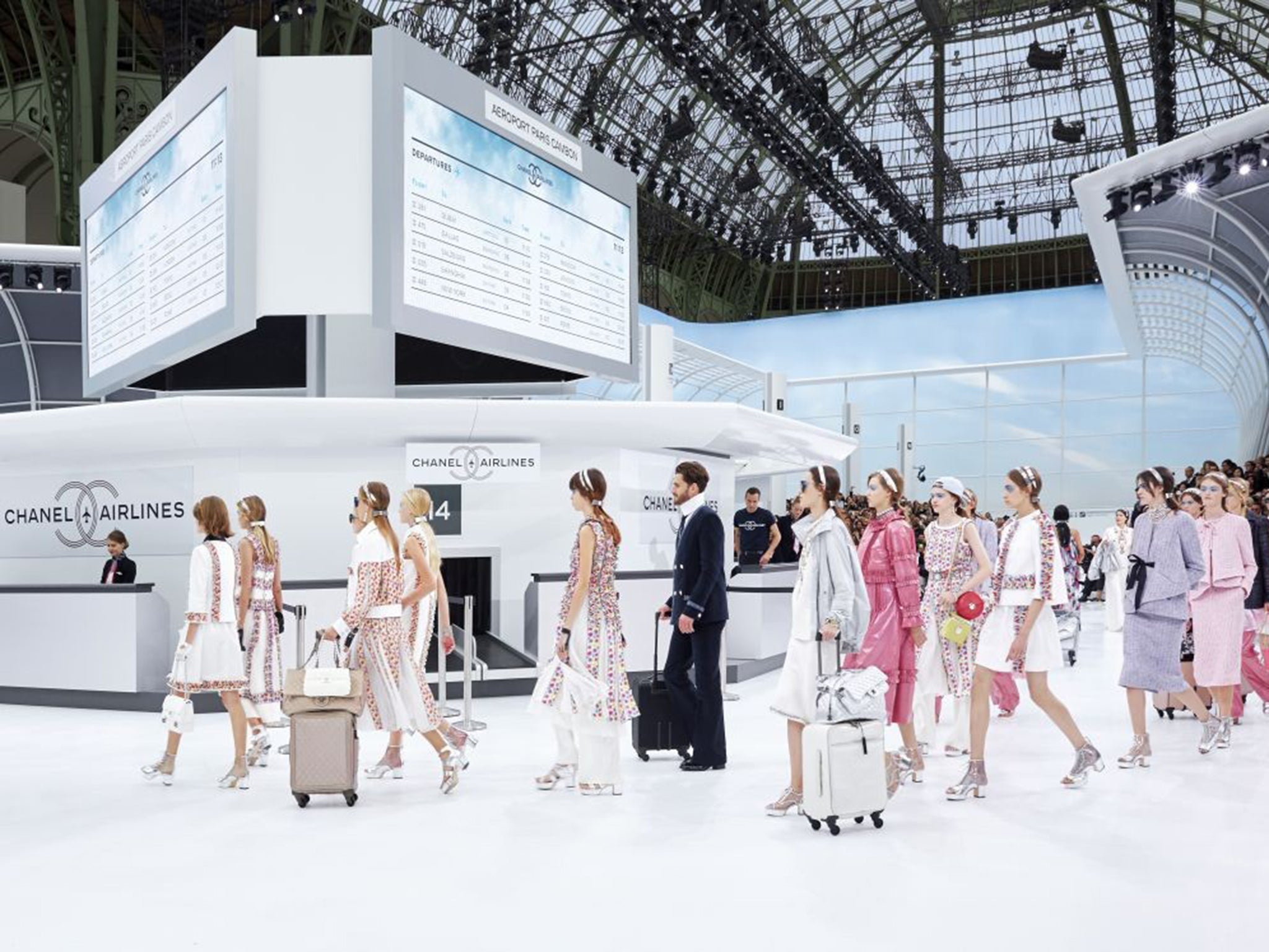 Spring into step: Chanel’s aiport terminal tourists