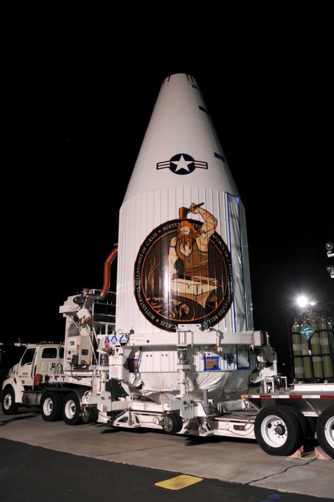 The Atlas V rocket carrying the NROL-55 payload, shortly before launch (Pic: UAL)