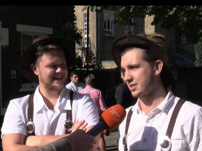 OktoberFest-goers in London