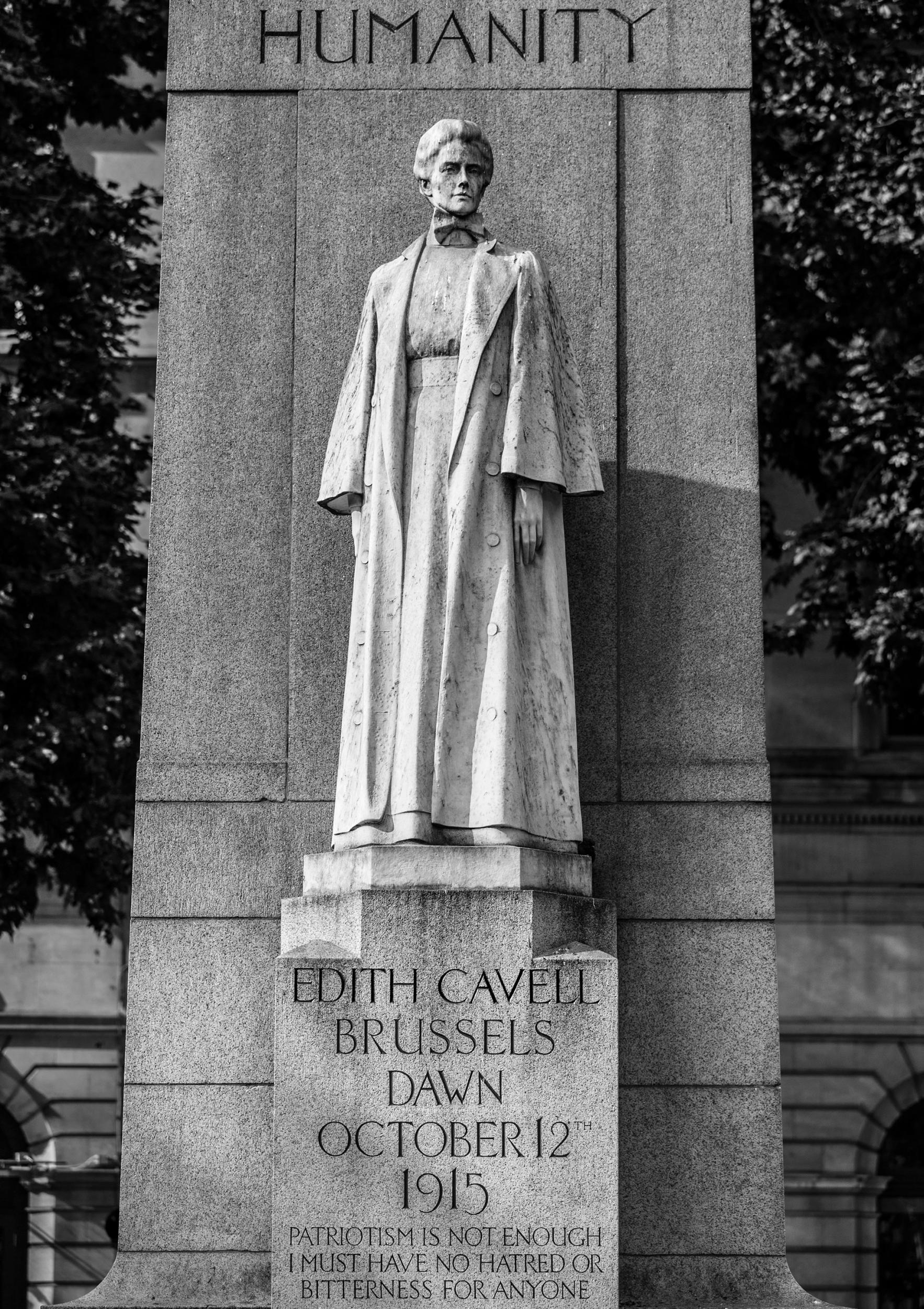 The Edith Cavell memorial near Trafalgar Square