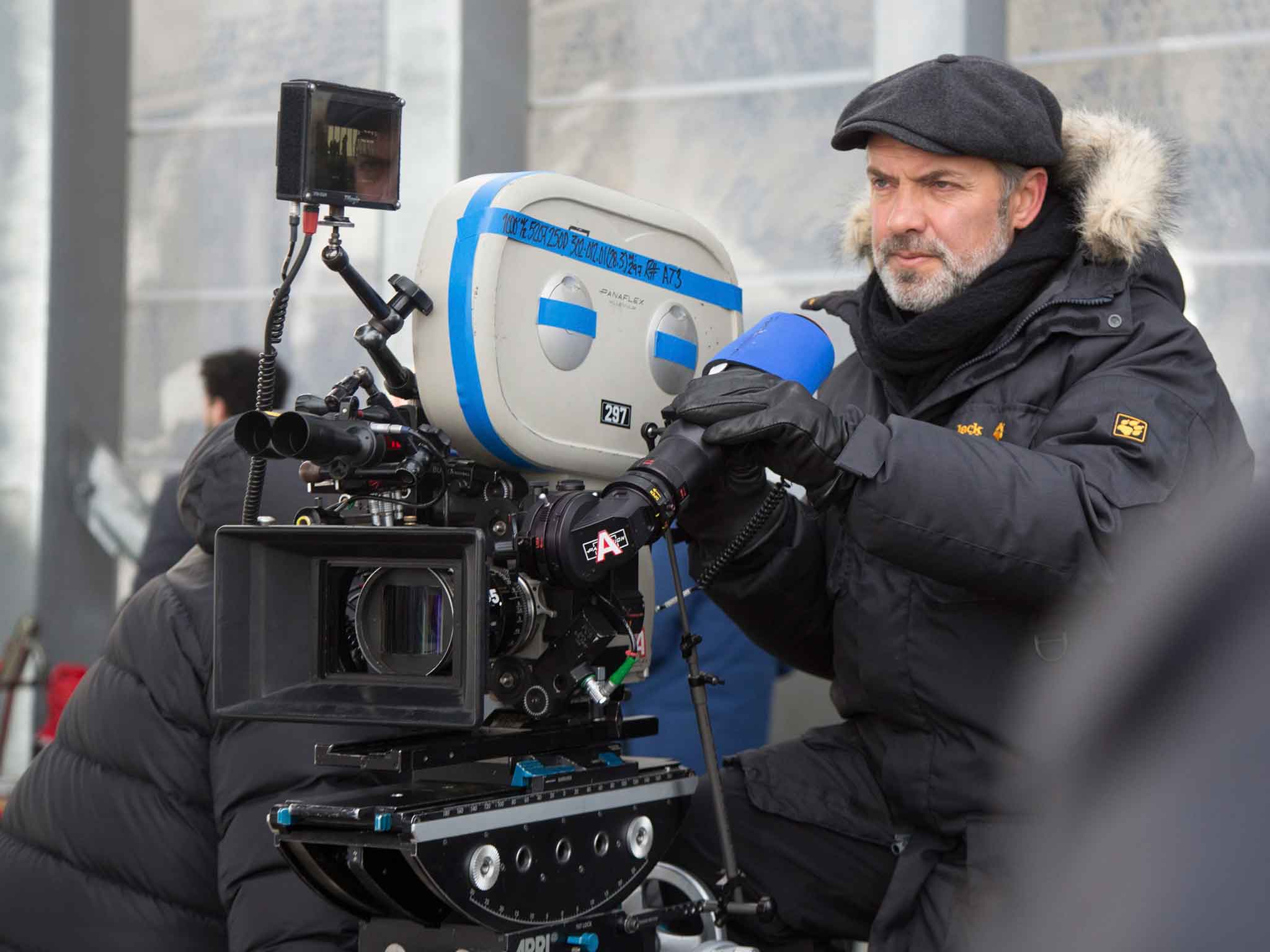 Sam Mendes on set directing Bond 24