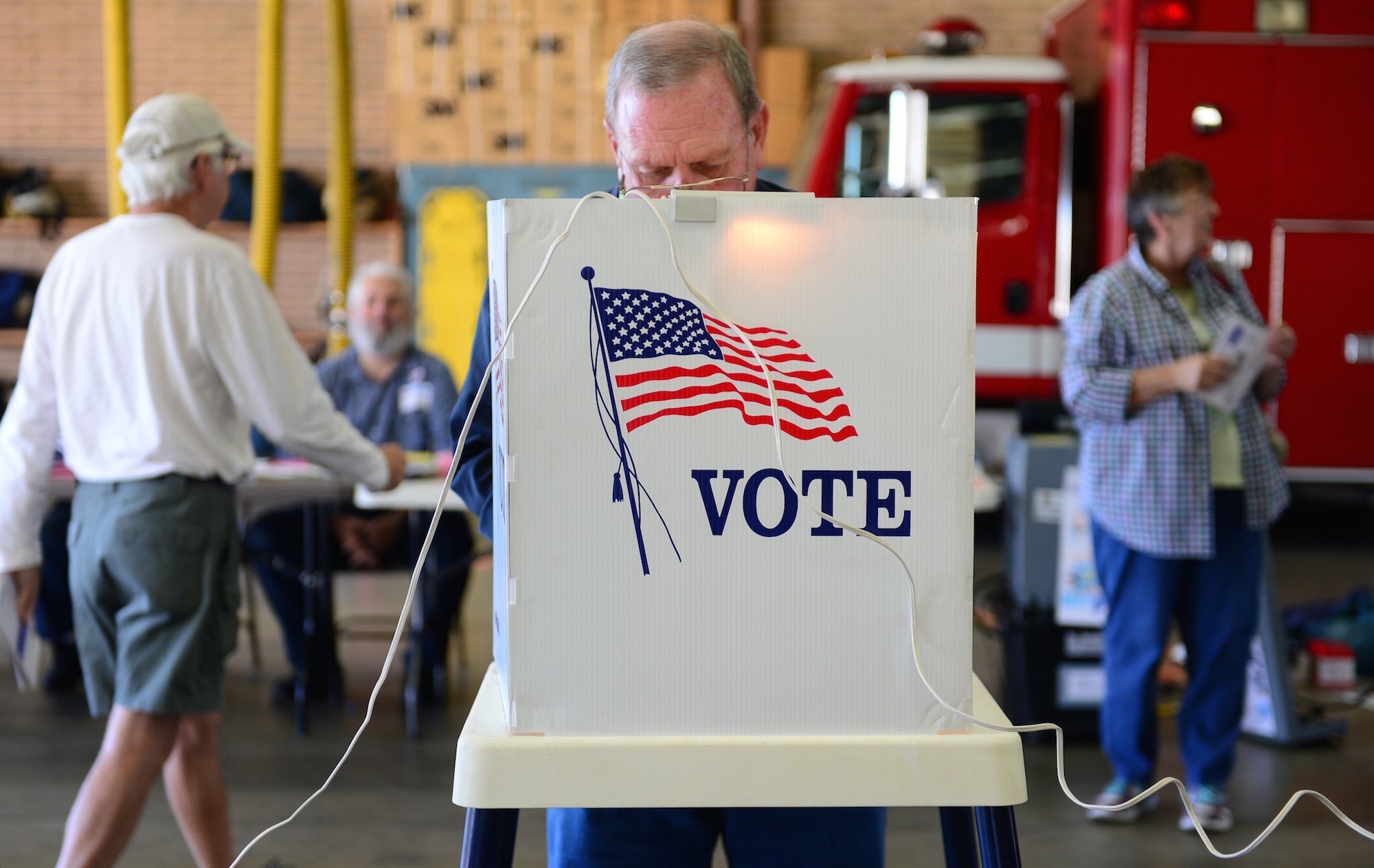 Voters cast their ballots in California.