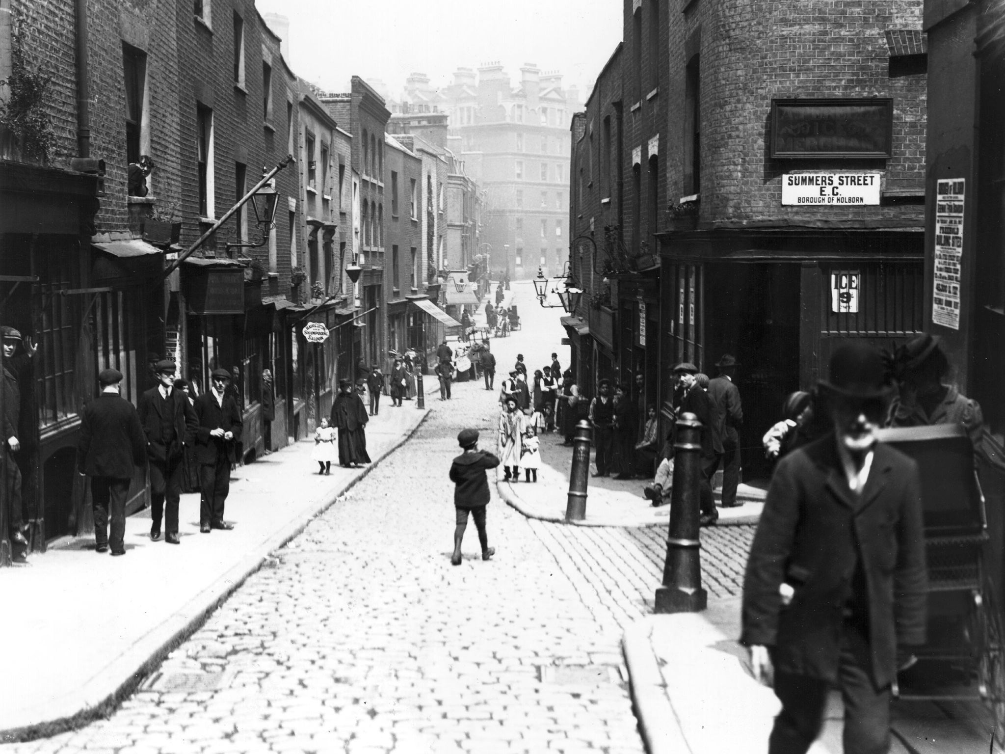 An image of Little Italy in 1908, one of the many pockets of foreign culture that have sprung up in the area