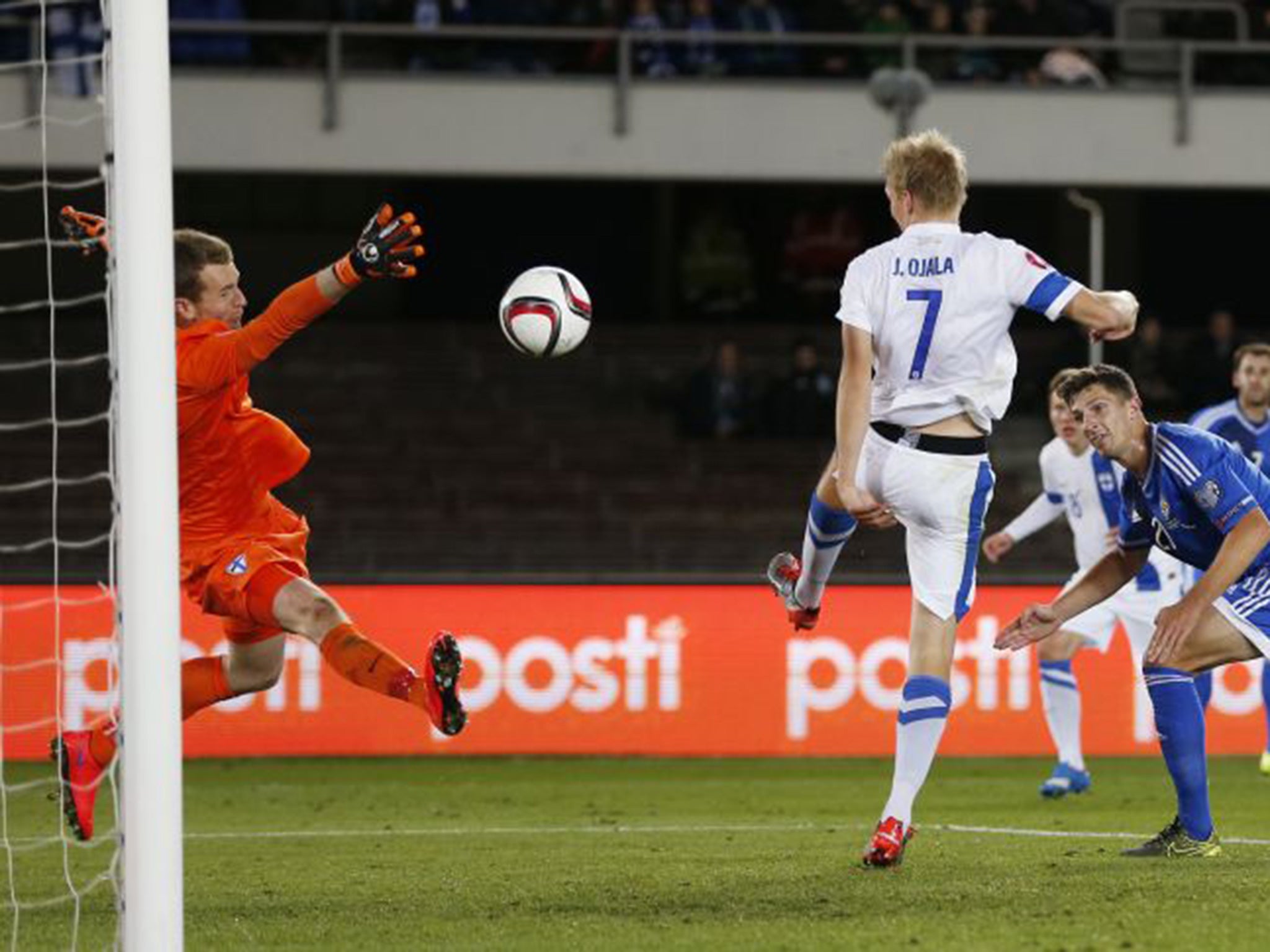 Craig Cathcart's first international goal gave Northern Ireland a first-half lead