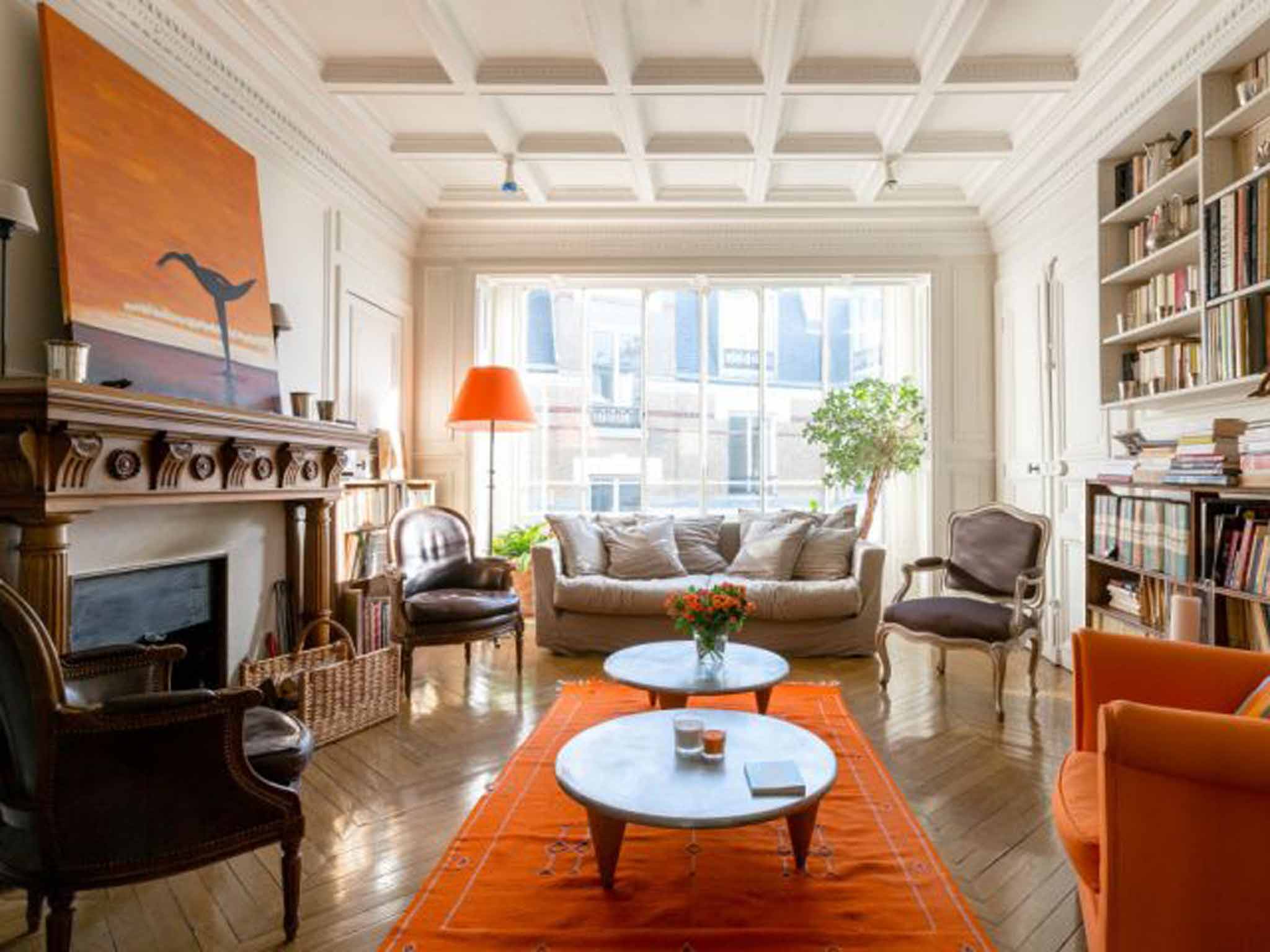 One of the apartment's sitting rooms