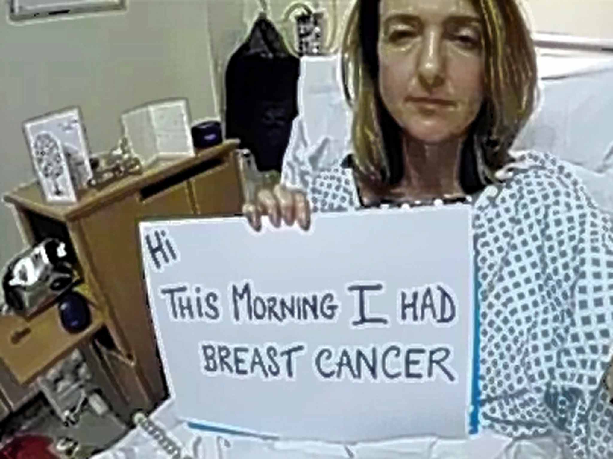 Double take: Victoria Derbyshire gives her post-op news