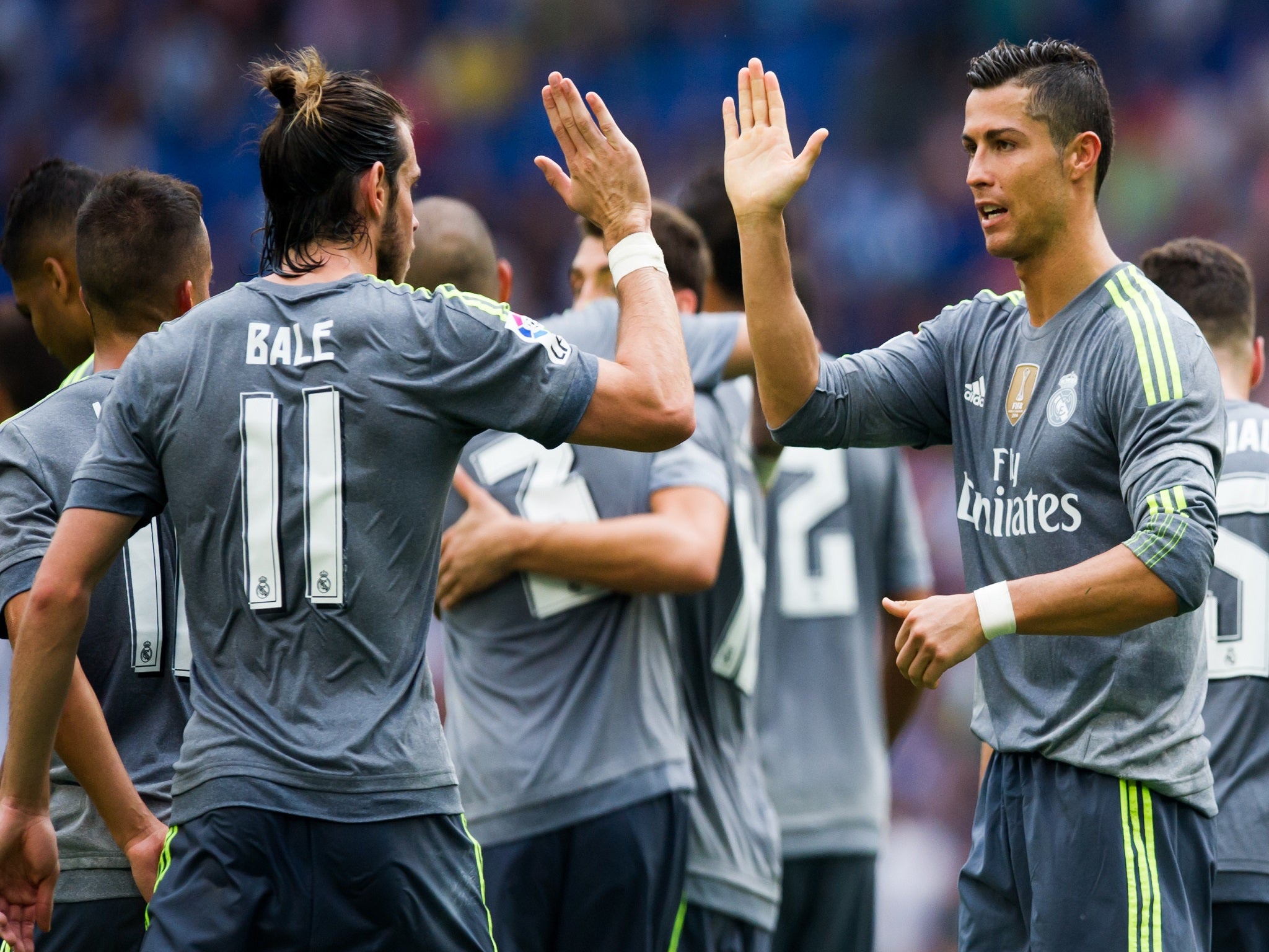 Real Madrid's Gareth Bale and Cristiano Ronaldo