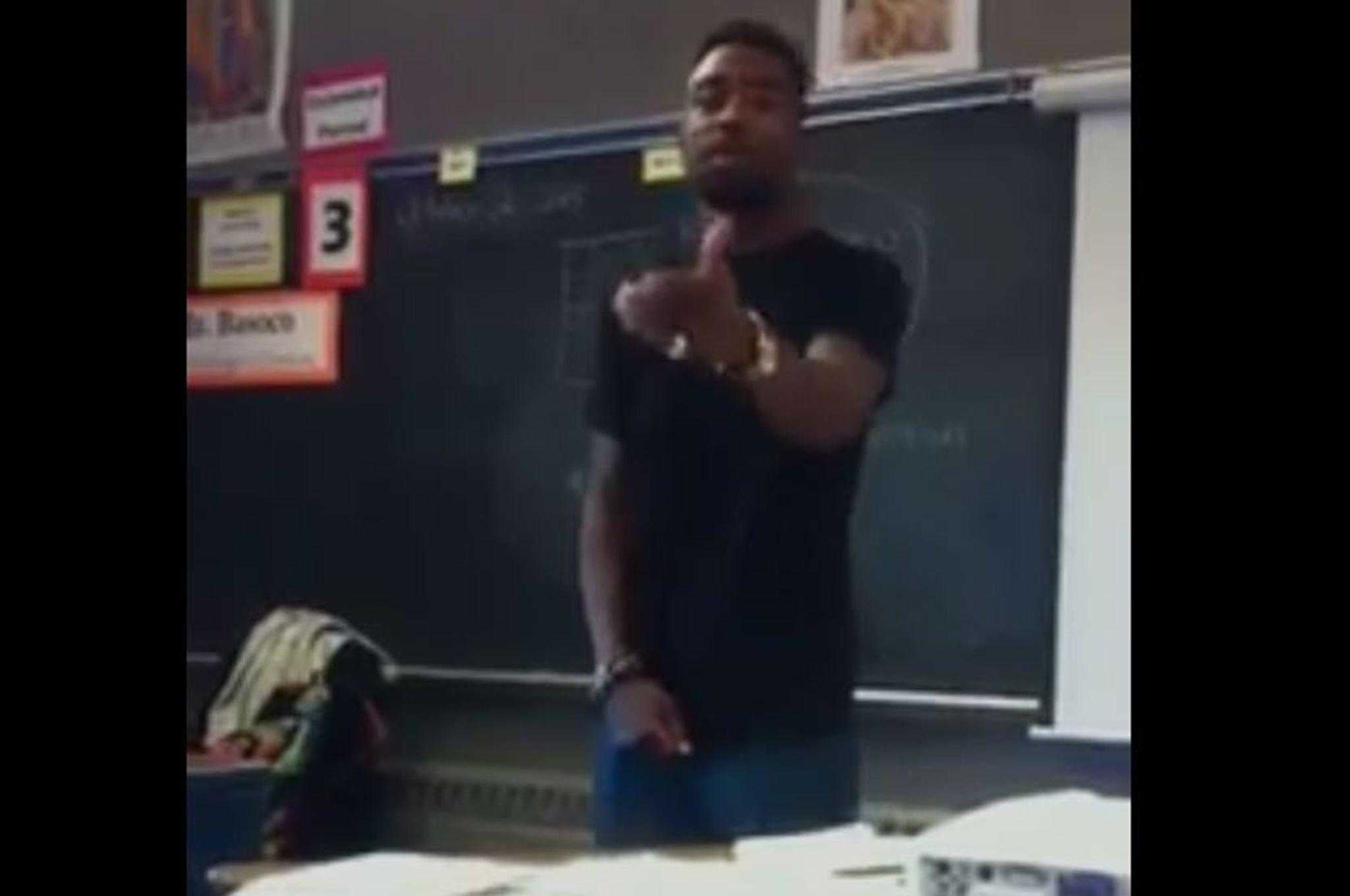 The unknown teacher seems to share his tough childhood experiences in the viral clip