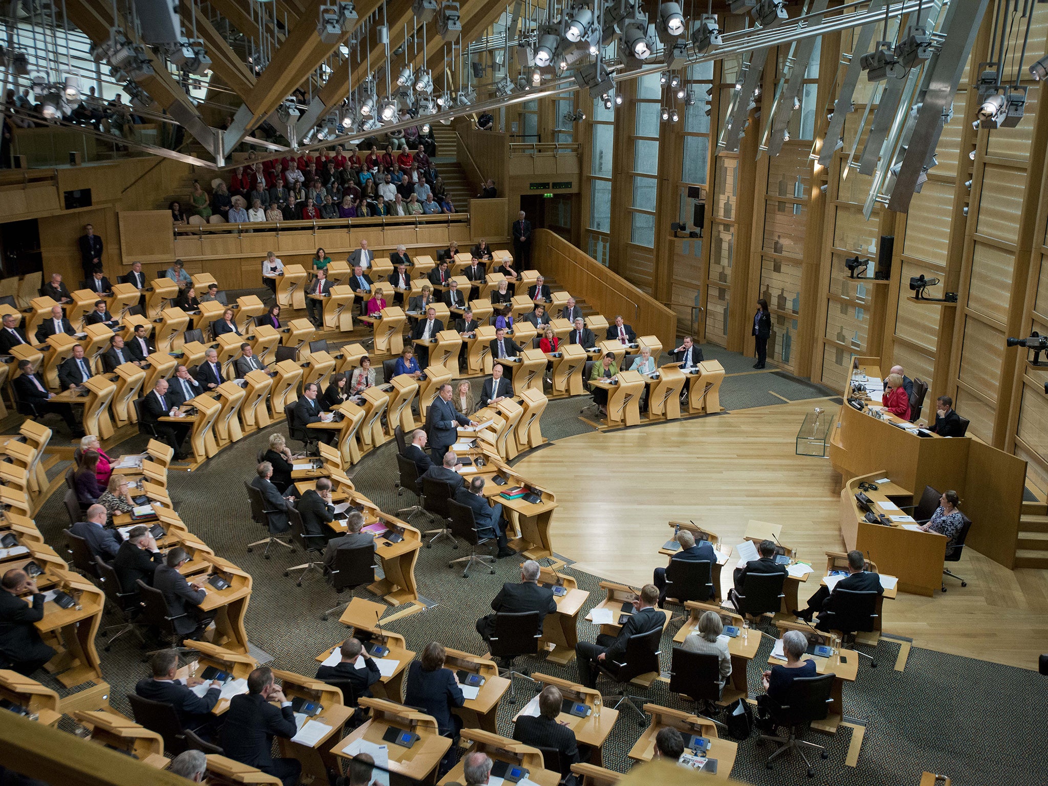 The Holyrood Parliament building