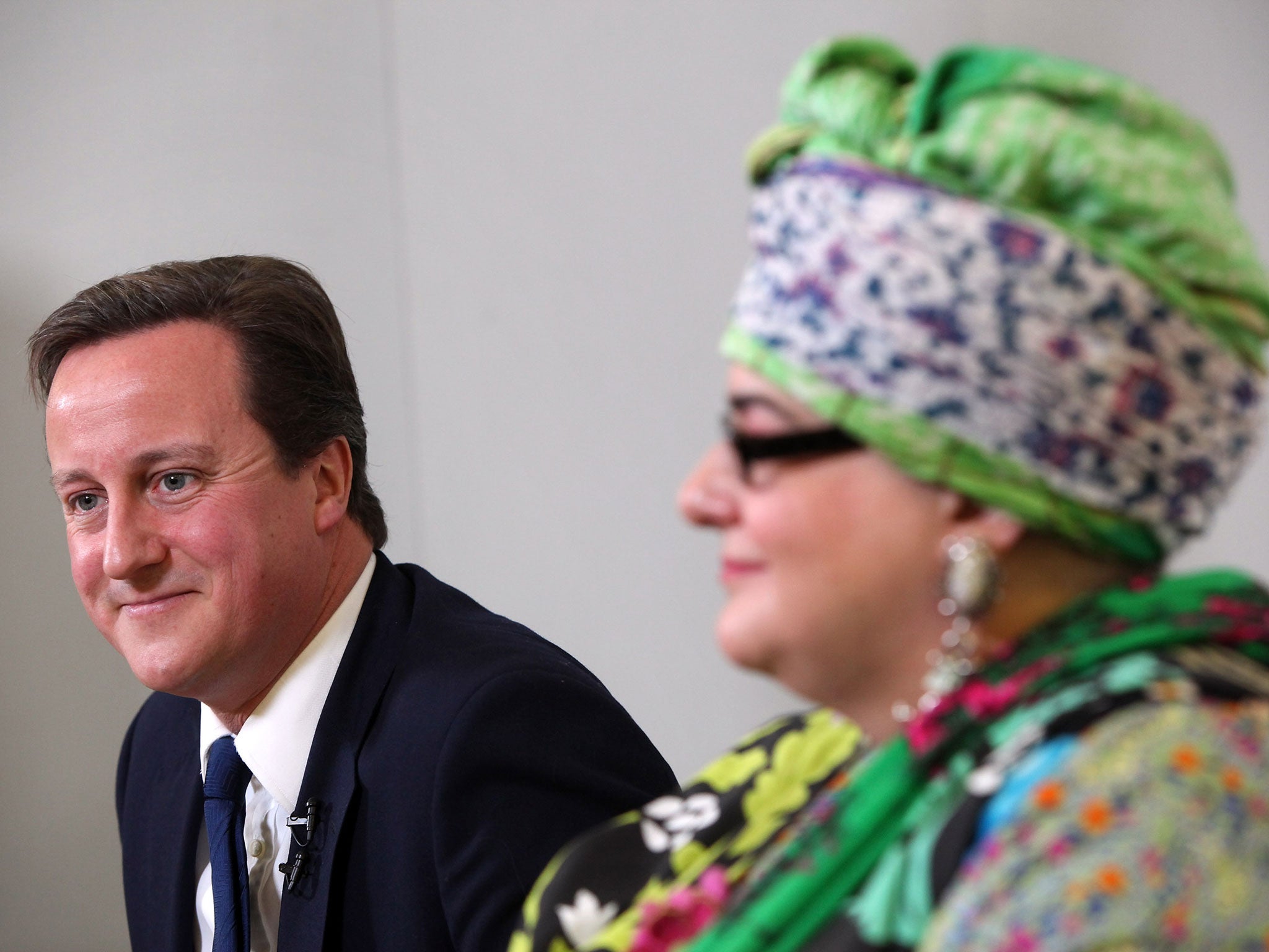 David Cameron with Camila Batmanghelidjh in 2010