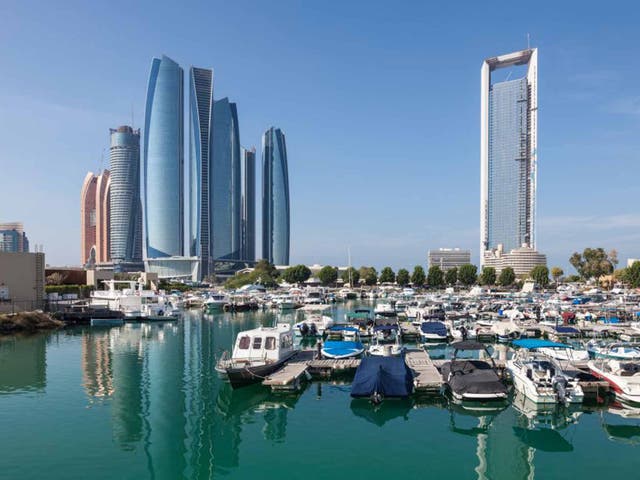 Etihad Towers and the marina