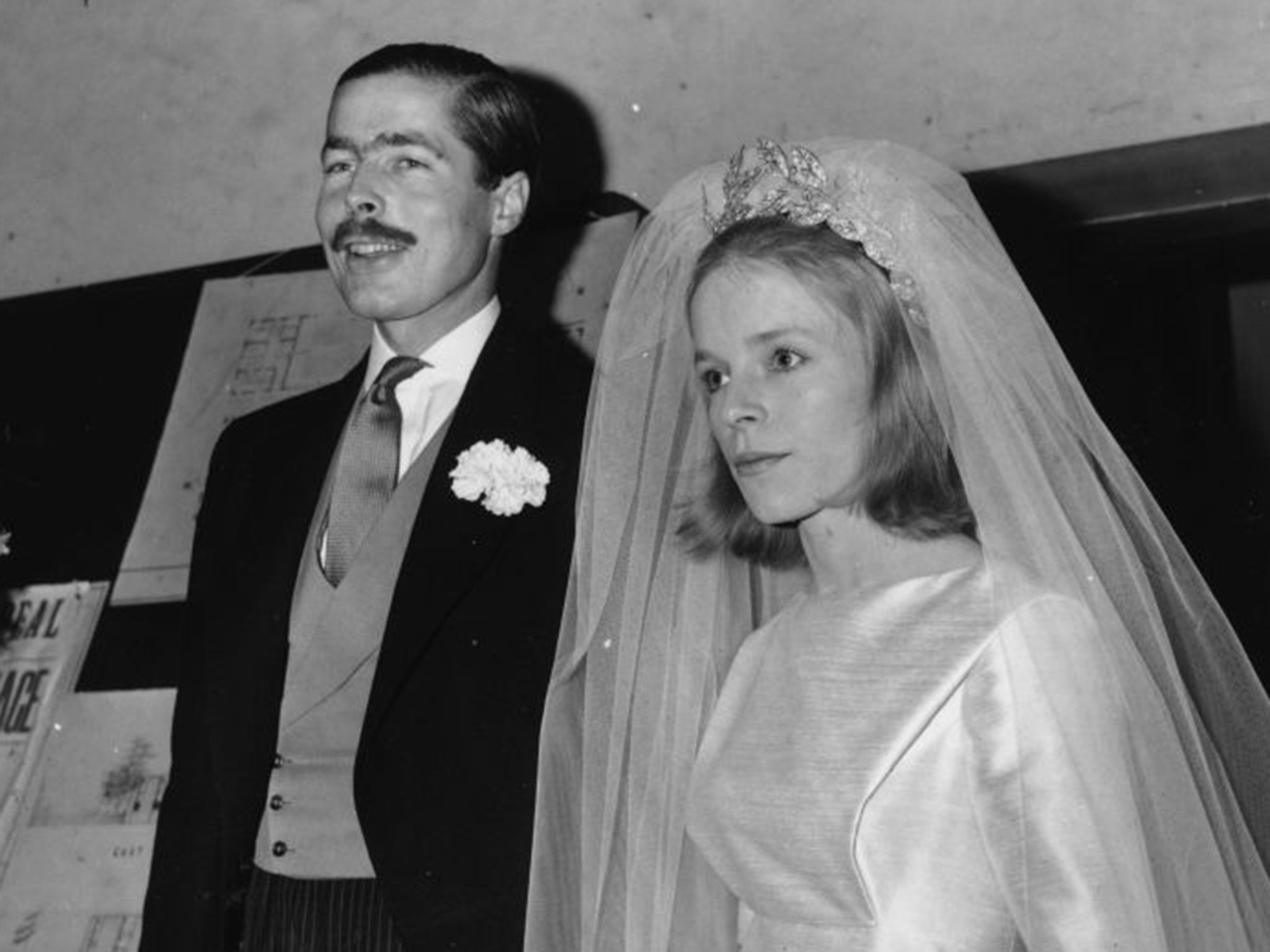 Lord Lucan and his new wife Veronica in 1963. They had separated when the family nanny was beaten to death in 1974