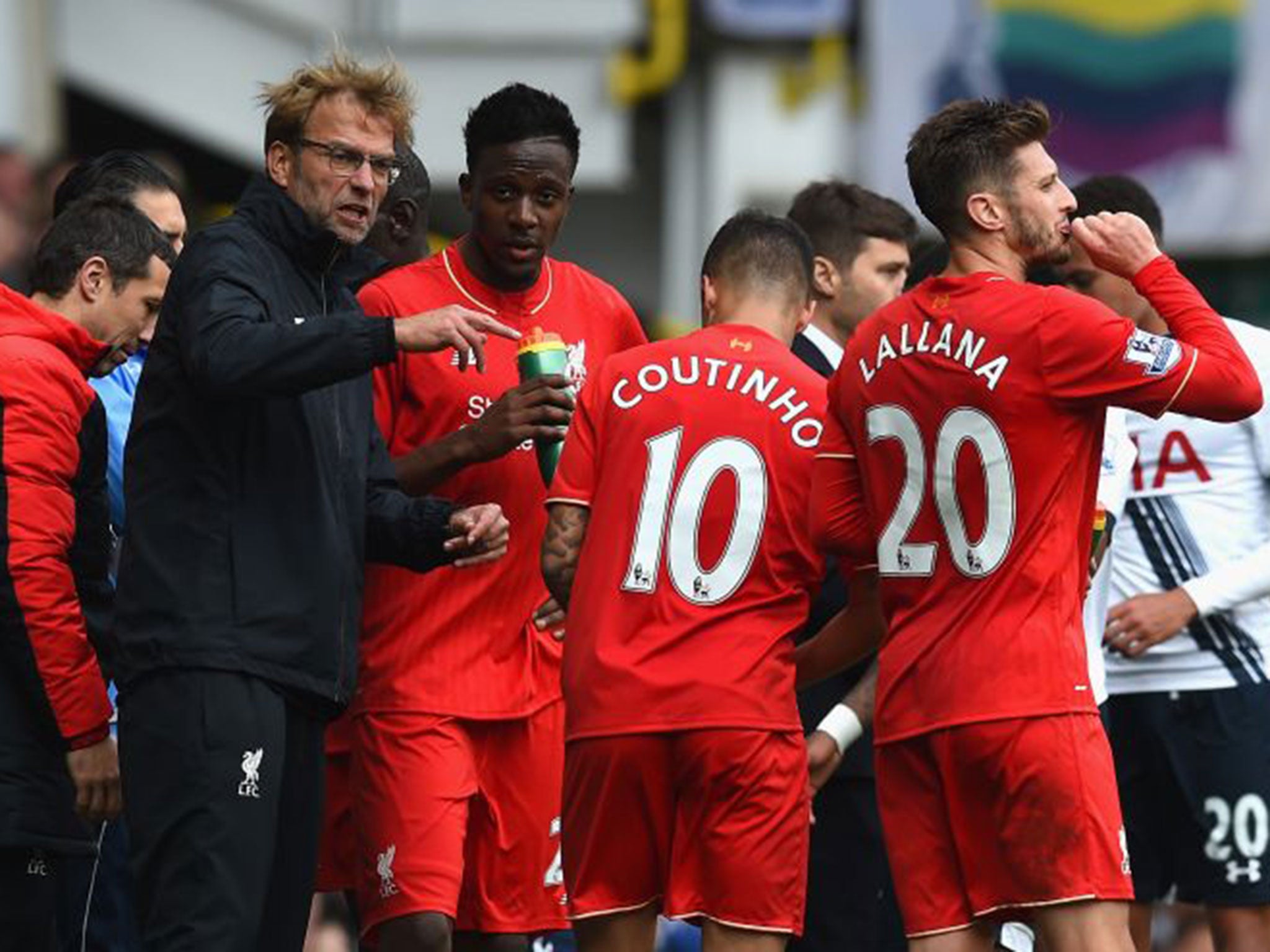 Jurgen Klopp during his first match in charge