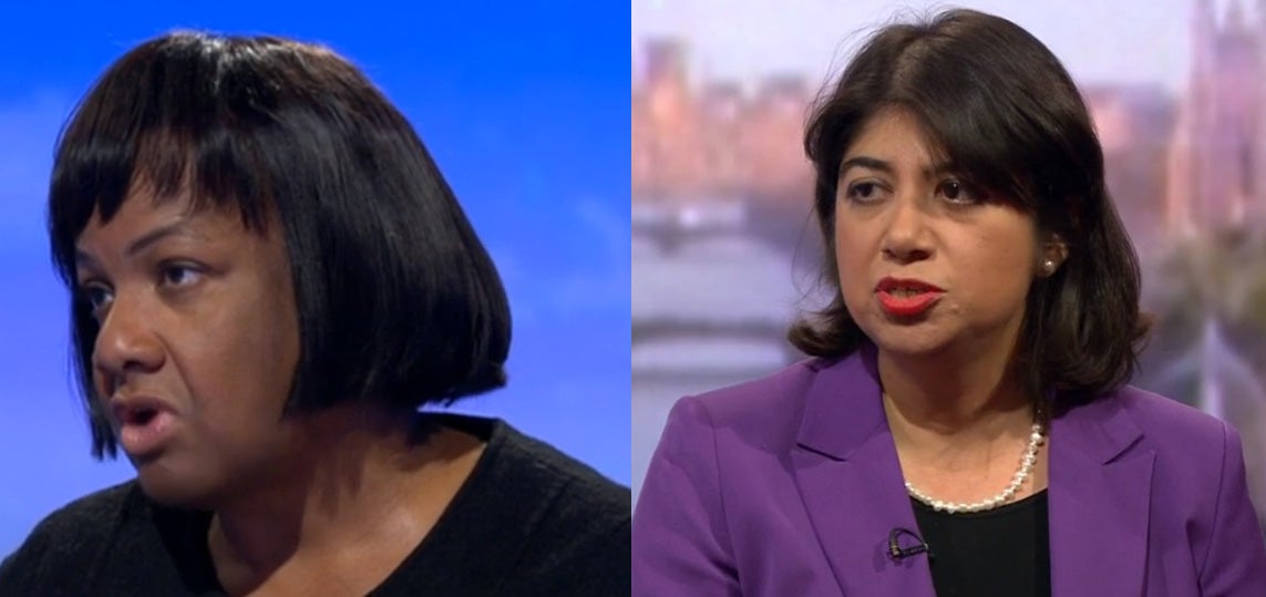 Left: Diane Abbott, Right: Seema Malhotra