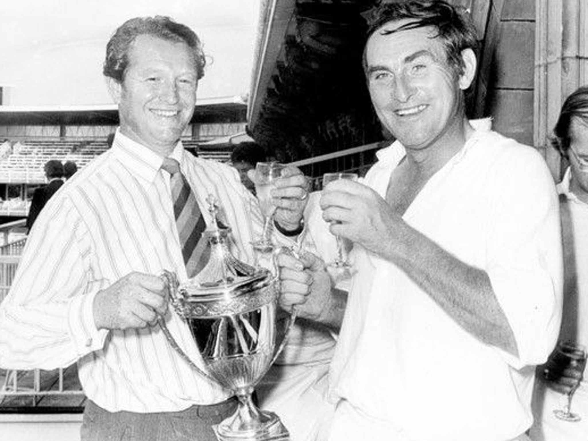 Astute signings: Turner (left) with Ray Illingworth and the Benson & Hedges Cup in 1972