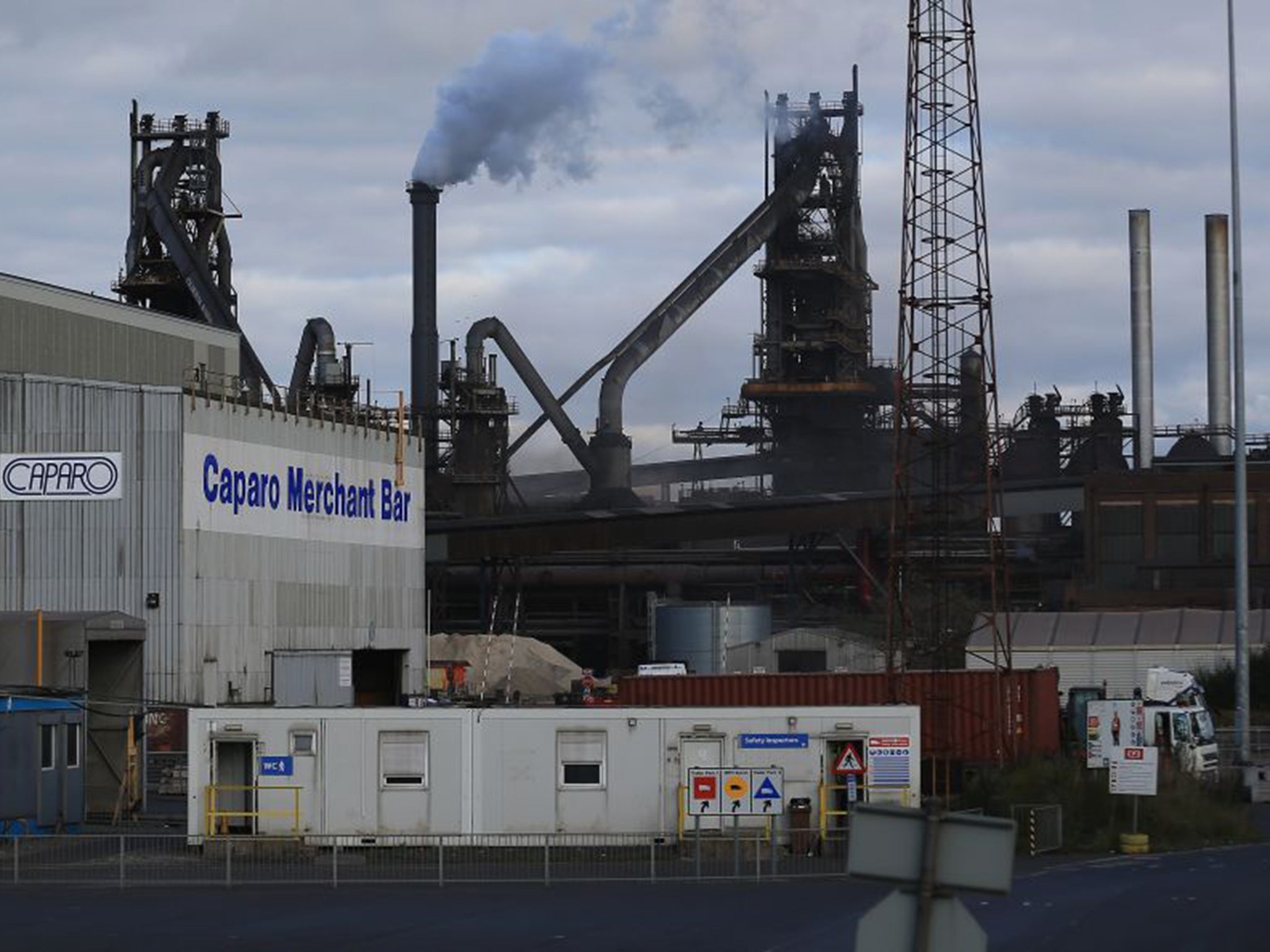 Caparo, in the shadow of the Tata Steel processing plant in Scunthorpe; the firm employs 1,700 people