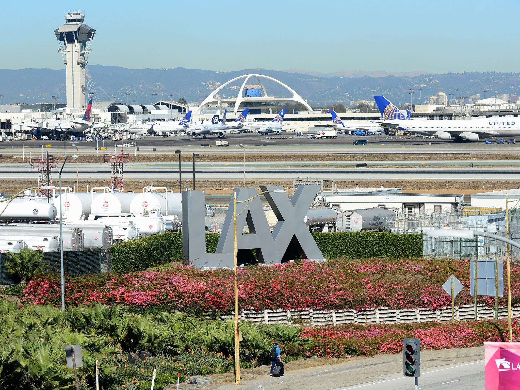 The plane returned to Los Angeles International Airport