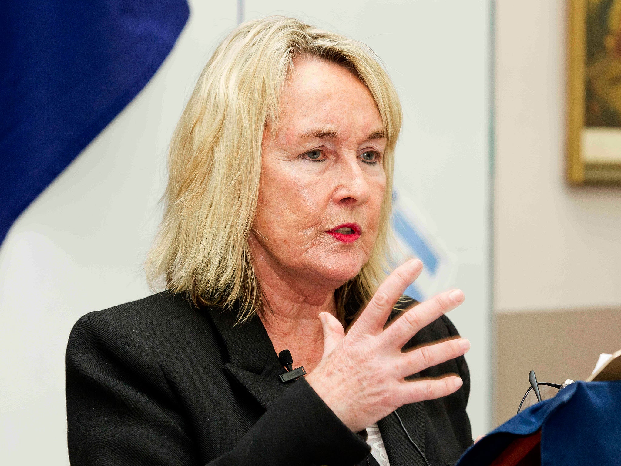 June Steenkamp went back to Reeva Steenkamp's old high school in Port Elizabeth to talk to students