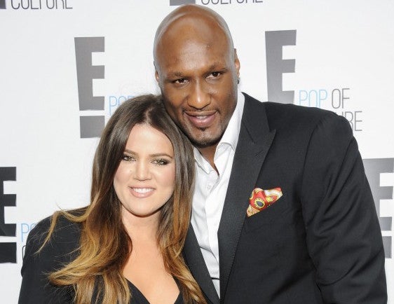 Khloe Kardashian and Lamar Odom 30 April 2012.