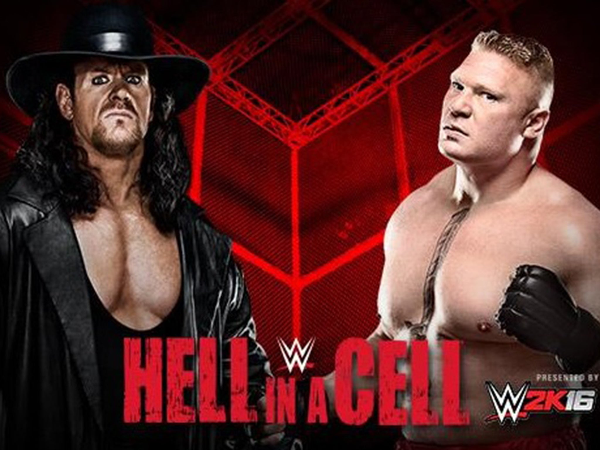 The Undertaker meets Brock Lesnar in the cell